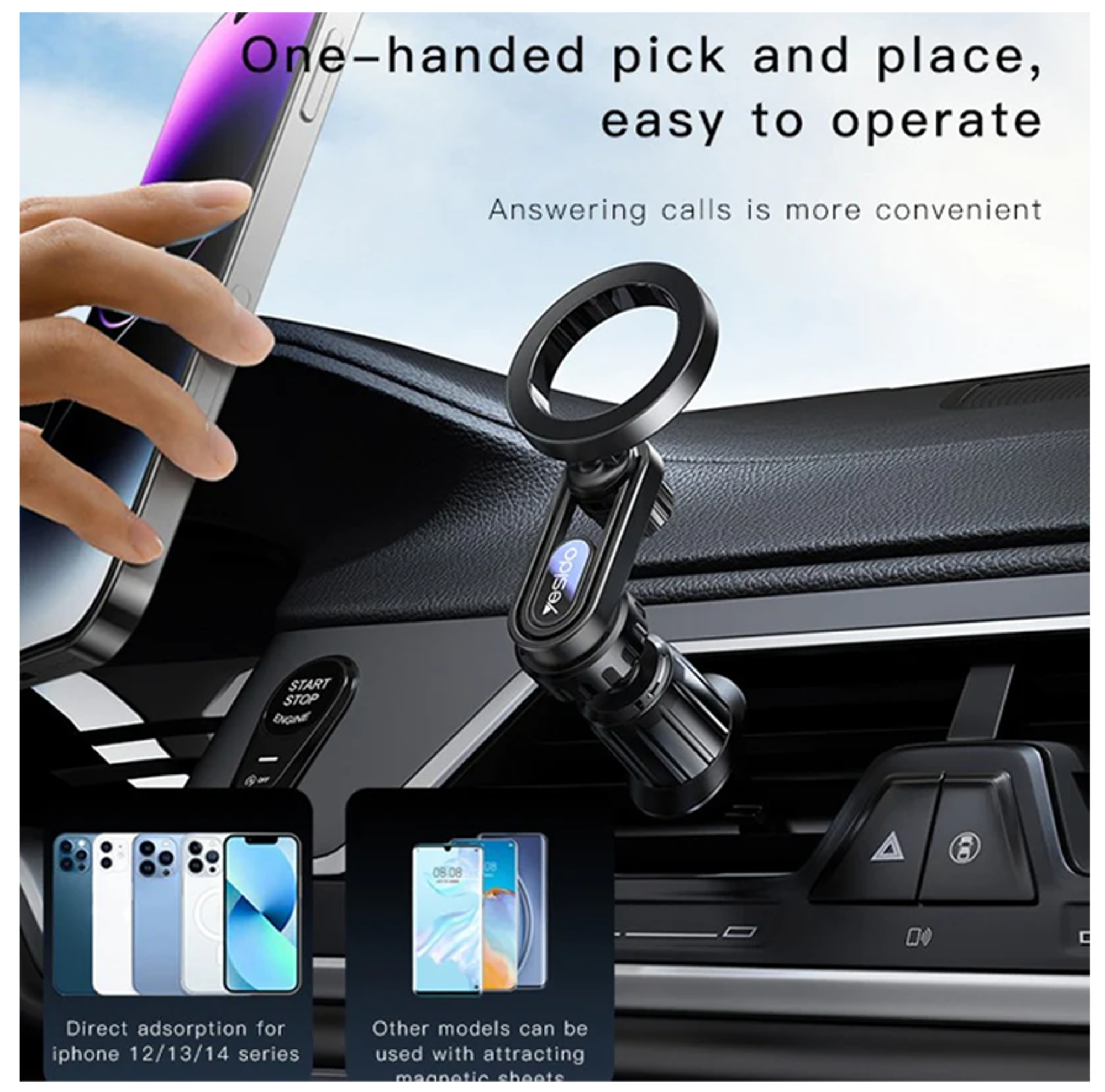 Yesido C157 MagSafe Metal Magnetic Car Phone Stand - Best Prices