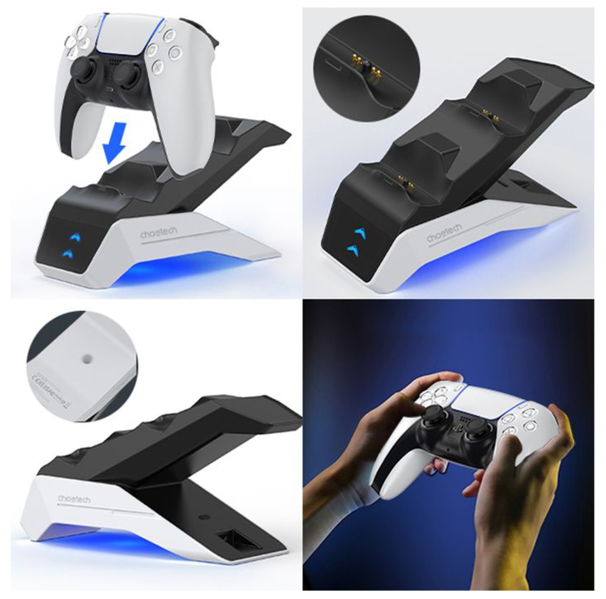 تشويتيك محطة شحن لذراع تحكم PS5 مع محول - أفضل سعر تشويتيك محطة شحن لذراع تحكم PS5 مع محول - أفضل سعر
