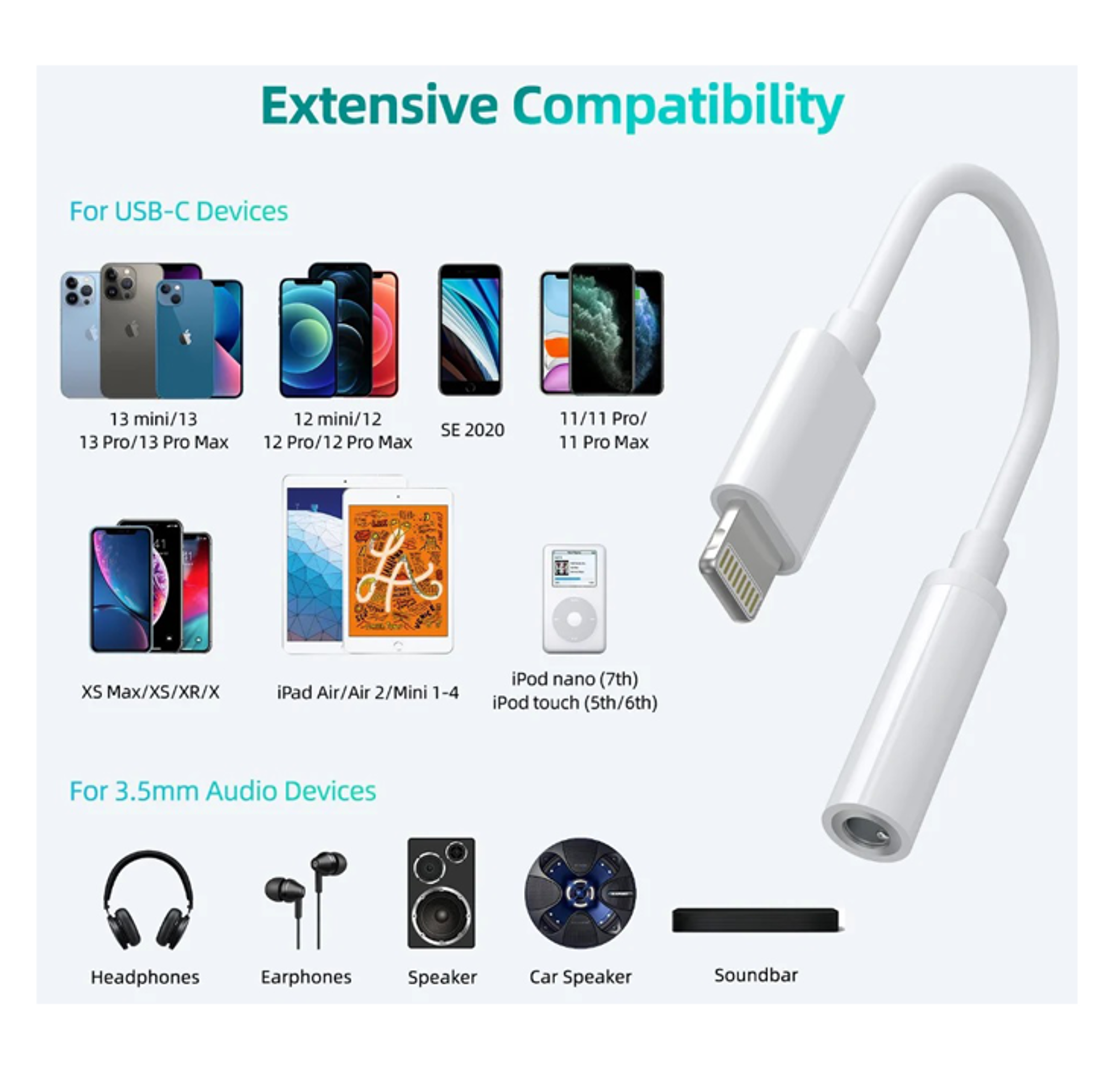Choetech AUX005 Lightning to 3.5mm Headphone Jack Adapter - Best Prices