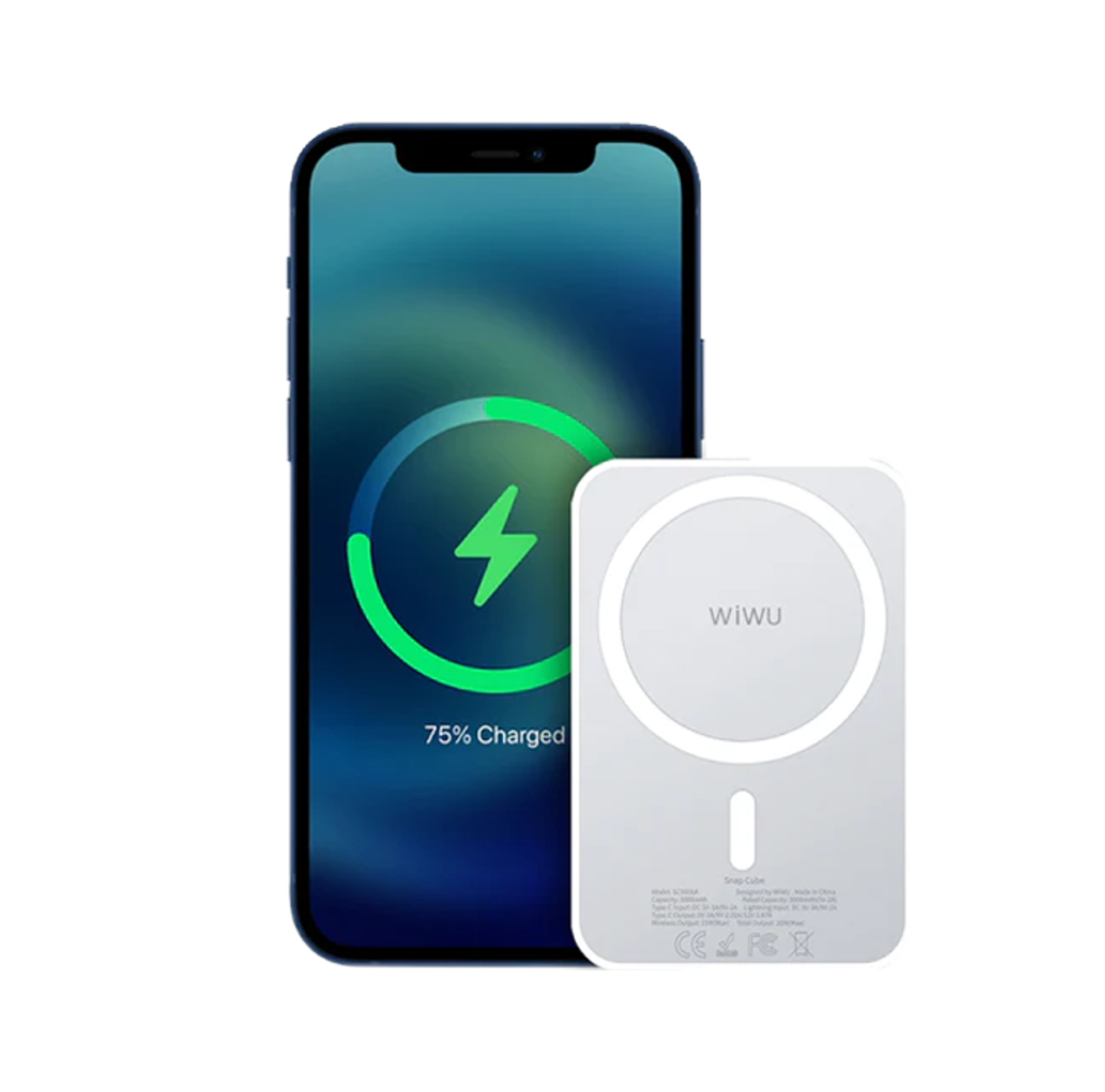 WiWU Snap Cube Magnetic Wireless Charging 5000mAh Power Bank - Best Prices