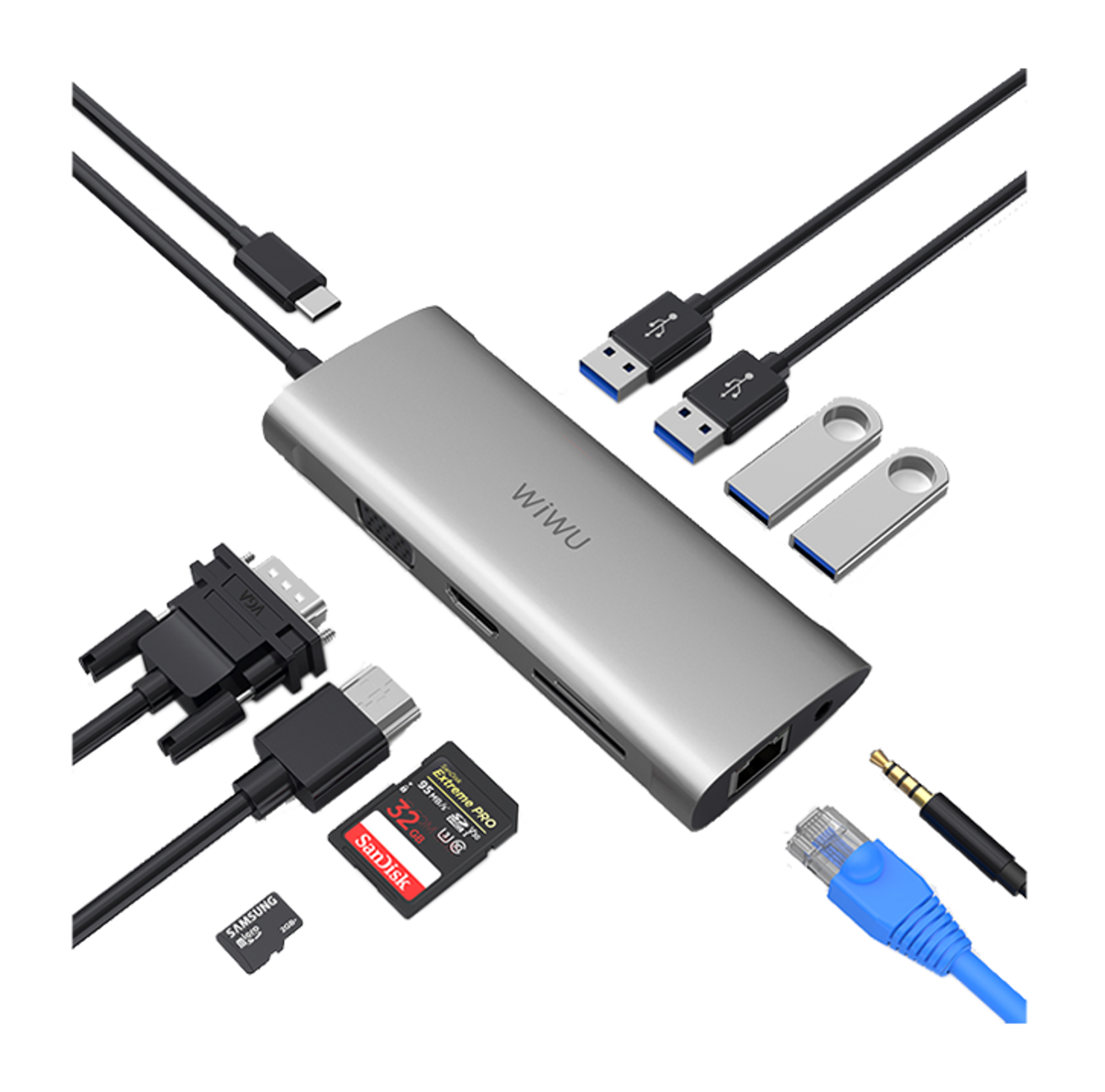 WiWU Alpha 11 In 1 Type-C Hub Adapter - Best Prices
