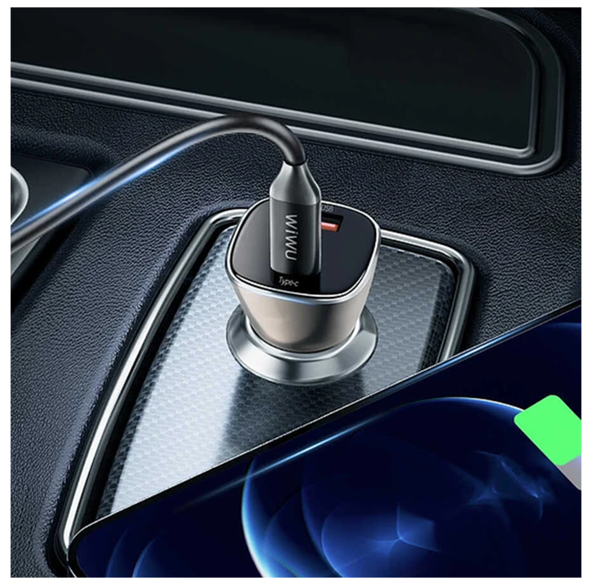 WiWU PC500 Dual Port USB3.0 + Type C PD 72W Car Charger - Best Prices