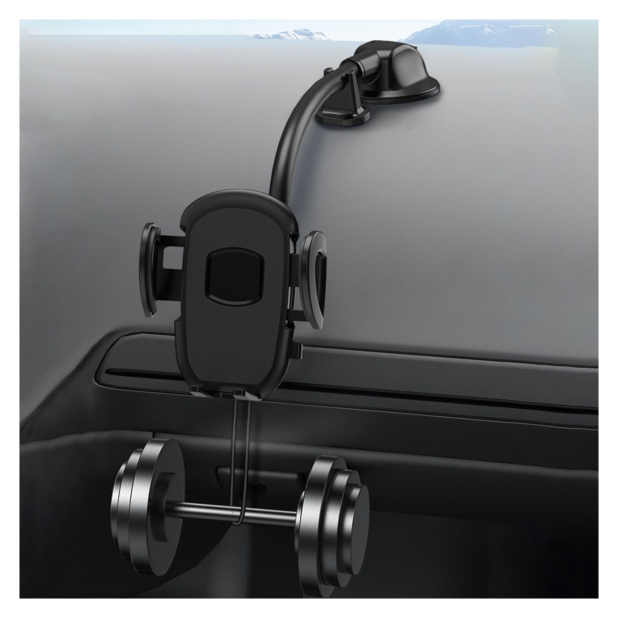WiWU CH016 Automatic Mechanism Flexible Spiral Suction Cup Design Car Phone Holder - Best Prices