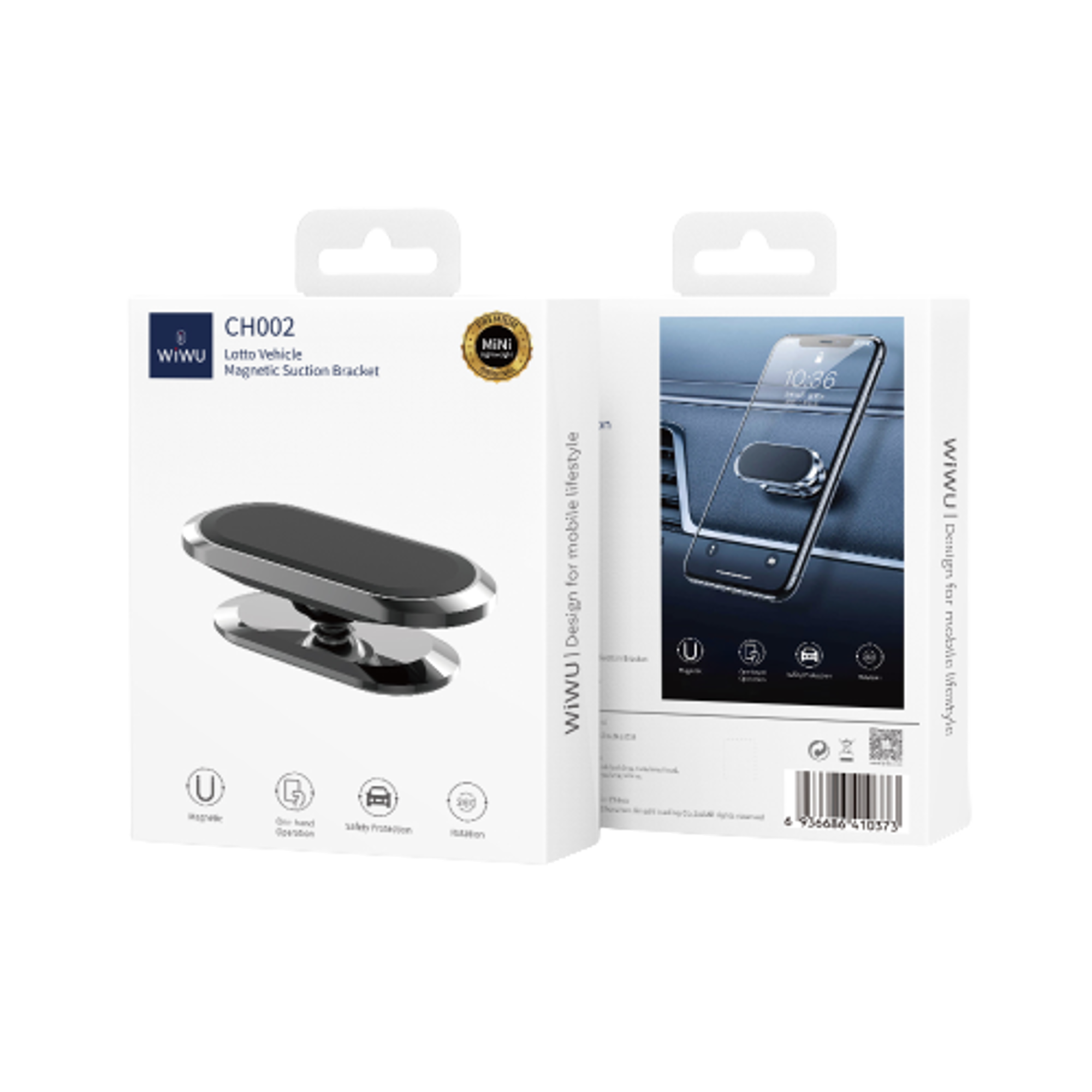 WiWU CH002 360 Degree Rotatable Magnetic Flat Floor Car Phone Holder - Best Prices
