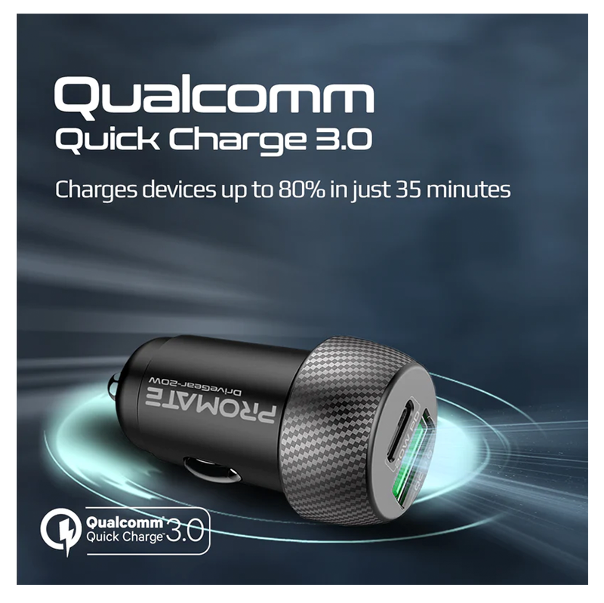 PROMATE 20W Quick Charging Mini Car Charger - Best Prices