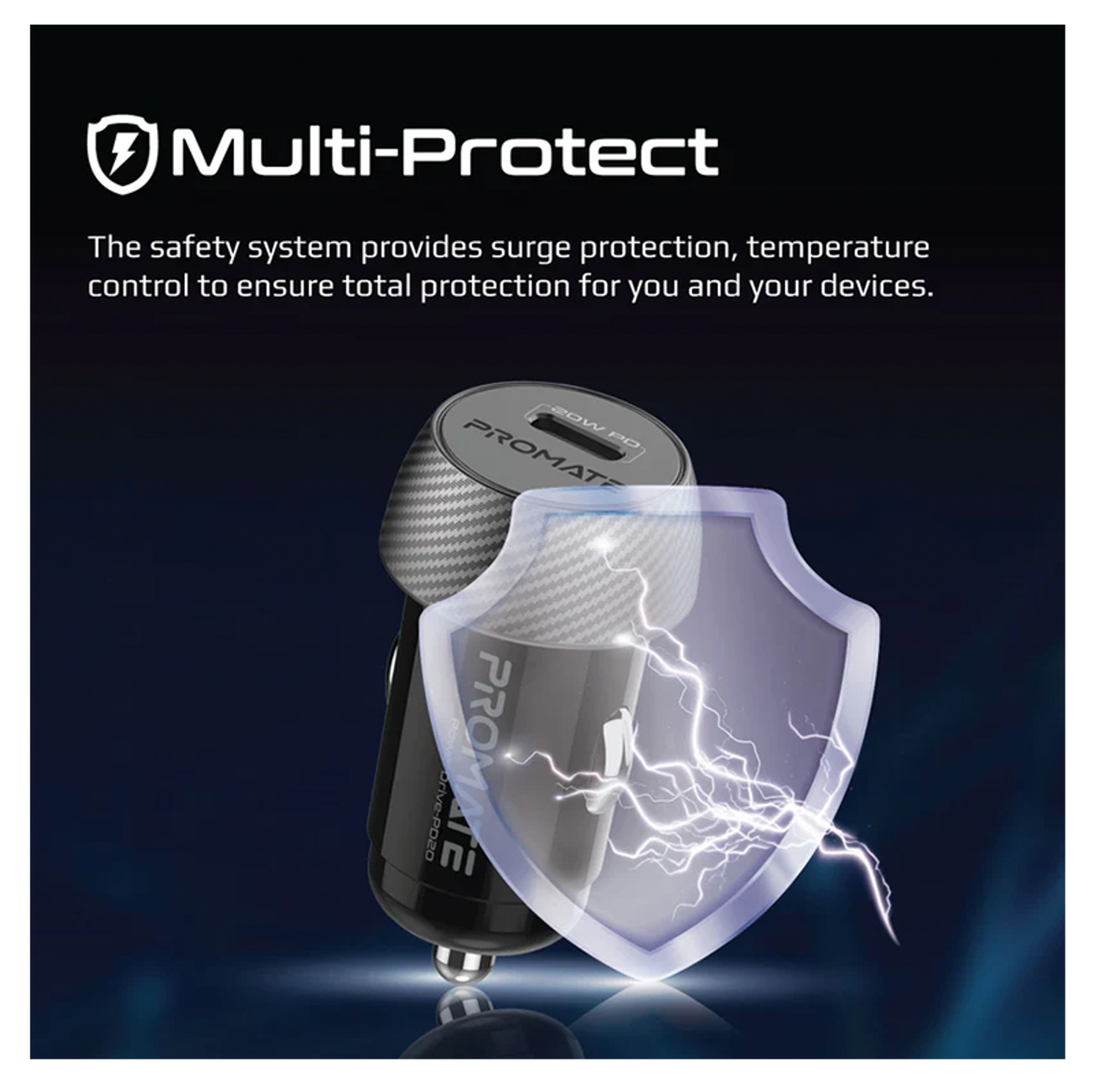 PROMATE 20W Mini Car Charger with Power Delivery - Best Prices