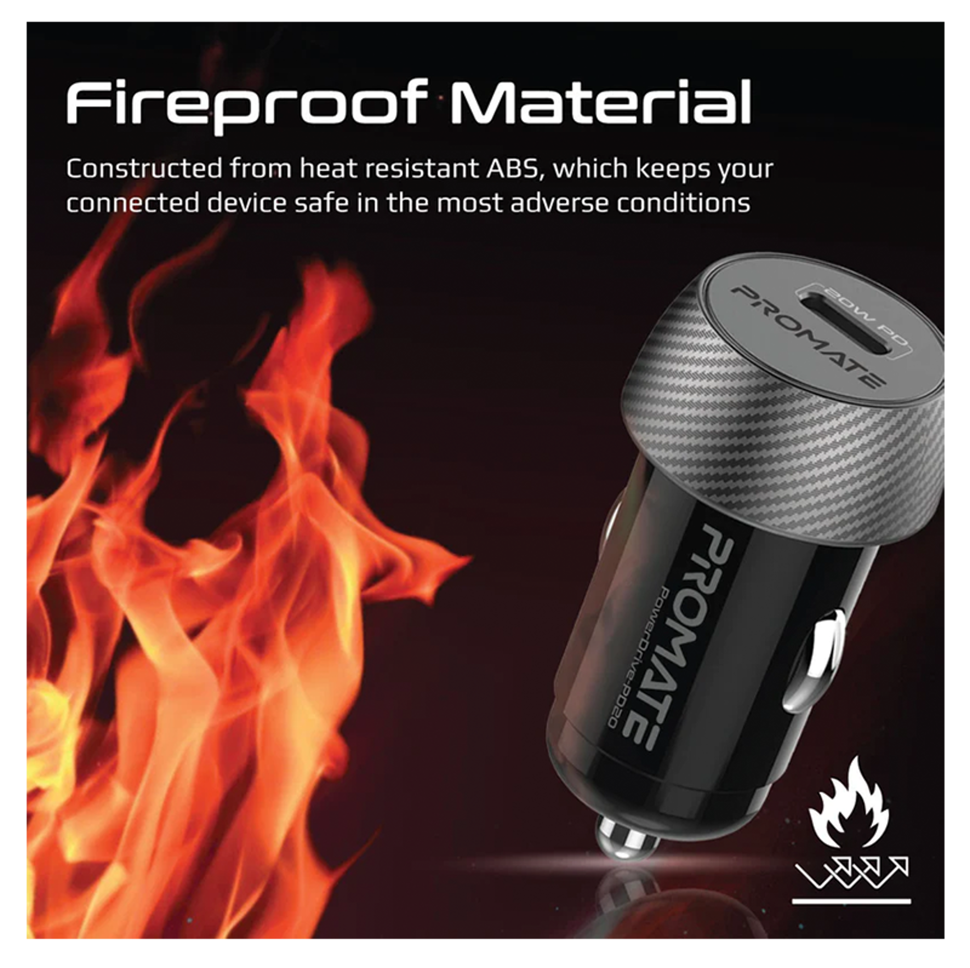 PROMATE 20W Mini Car Charger with Power Delivery - Best Prices