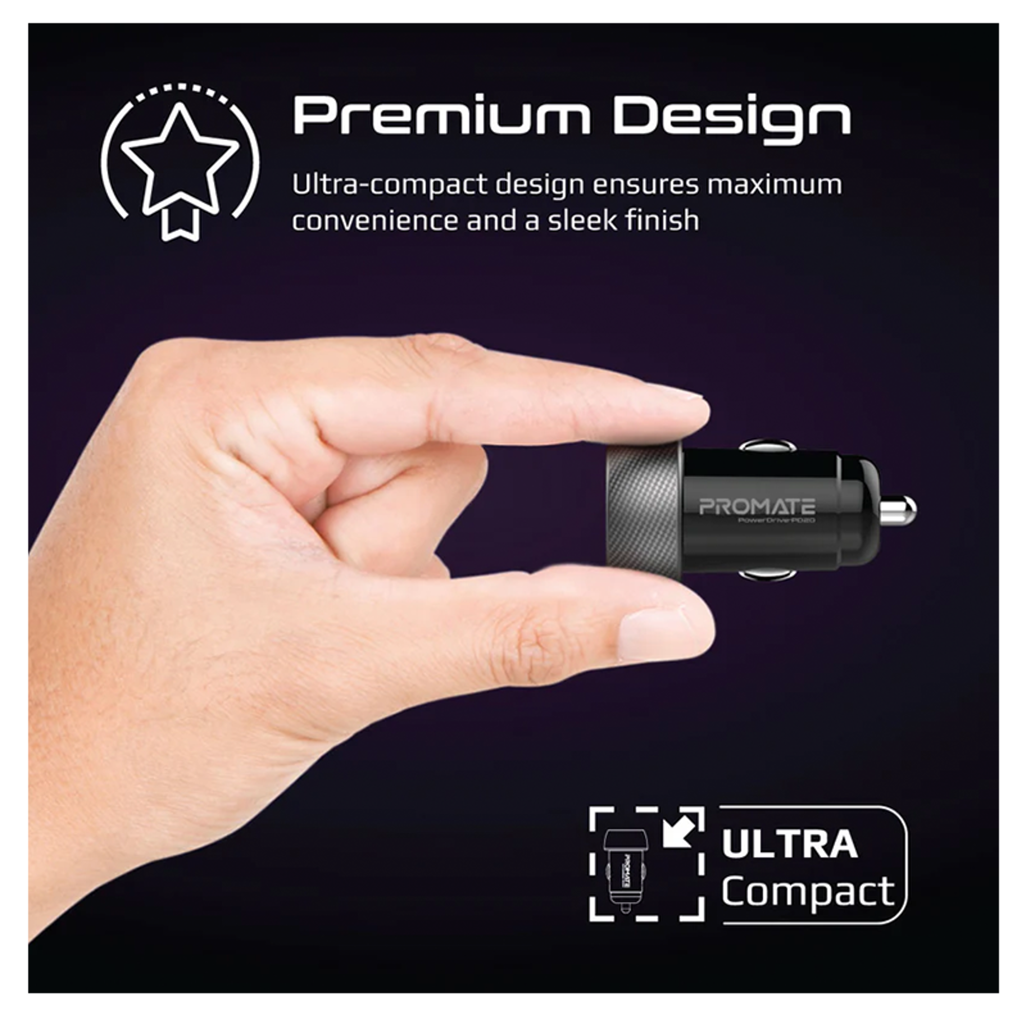 PROMATE 20W Mini Car Charger with Power Delivery - Best Prices