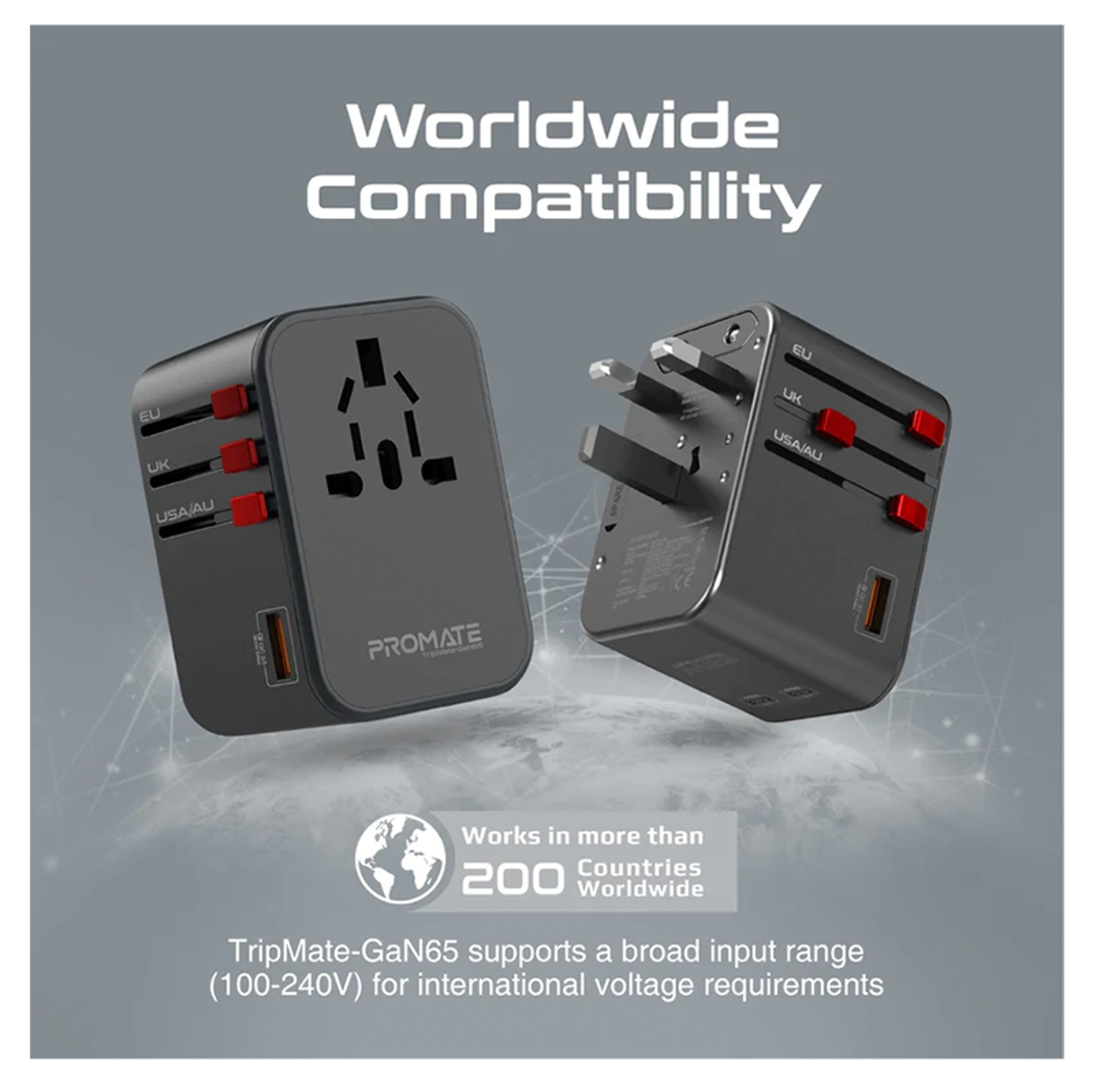 PROMATE 65W Power Delivery GaN Fast™ Travel Adapter - Best Prices
