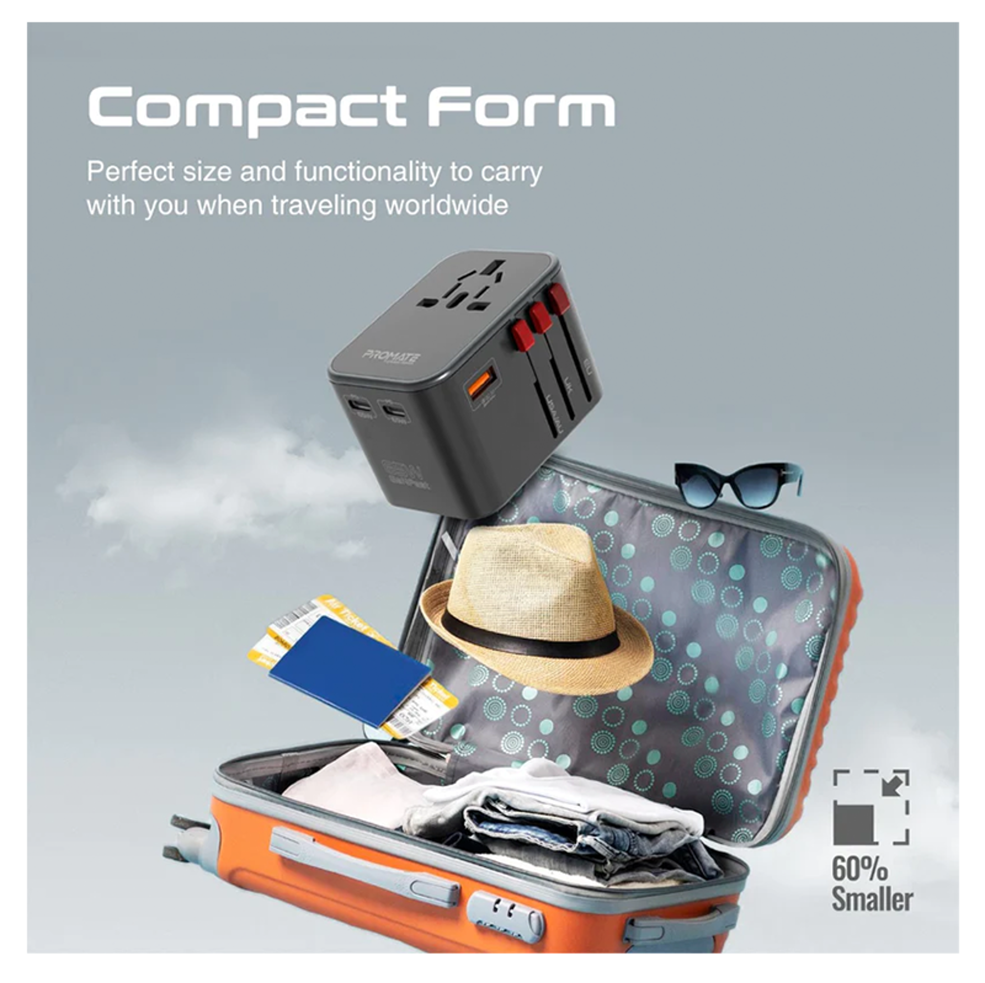 PROMATE 65W Power Delivery GaN Fast™ Travel Adapter - Best Prices