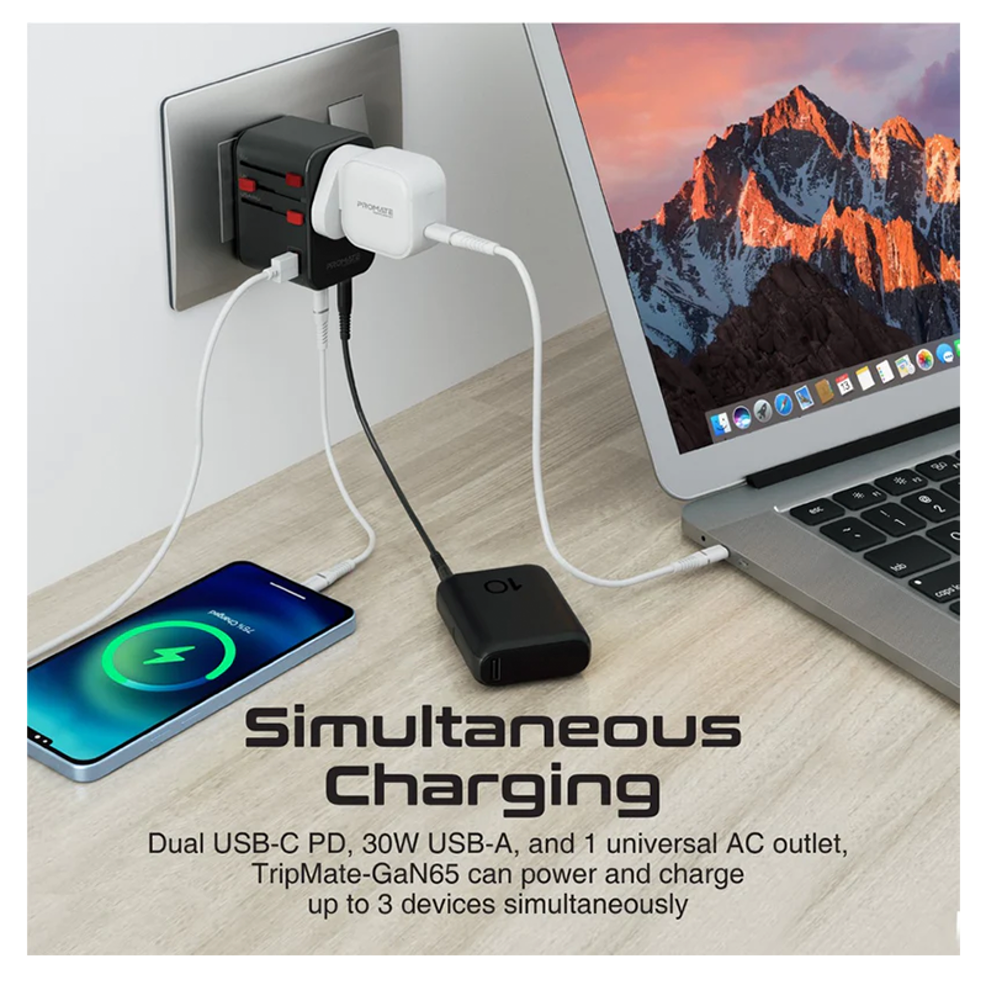 PROMATE 65W Power Delivery GaN Fast™ Travel Adapter - Best Prices