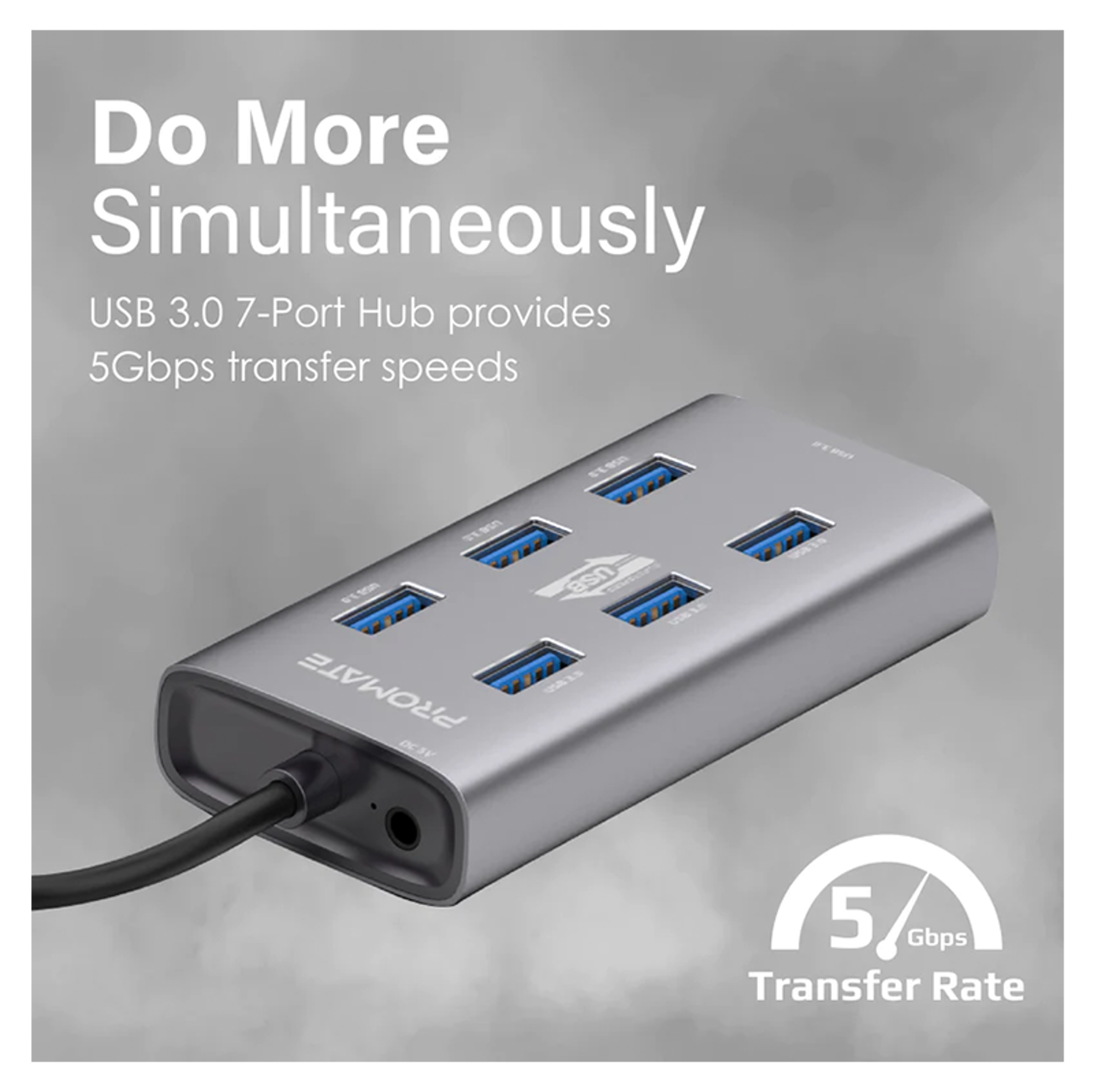 PROMATE 7 in 1 Ultra Compact Multiport Hub - Best Prices