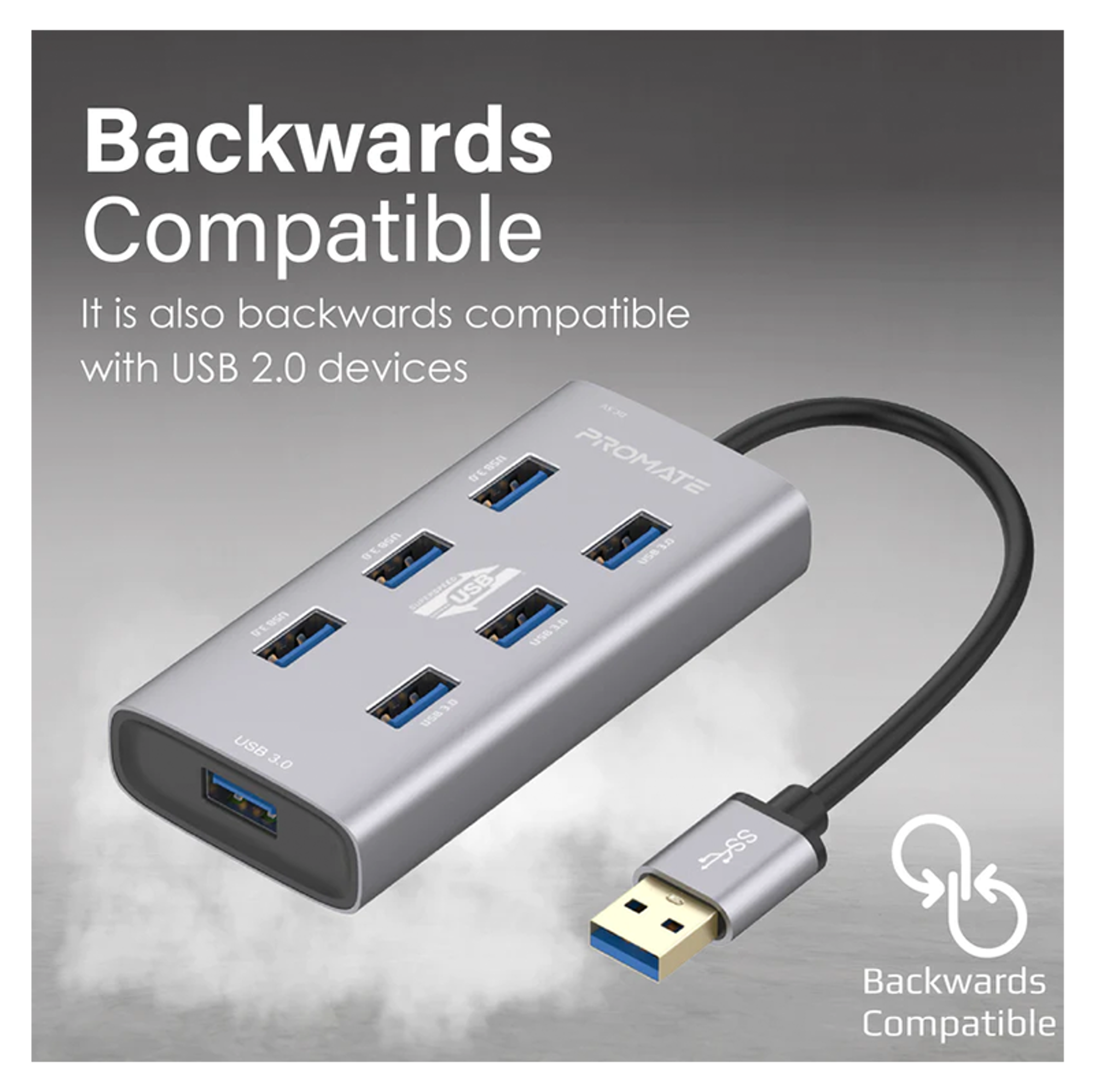 PROMATE 7 in 1 Ultra Compact Multiport Hub - Best Prices