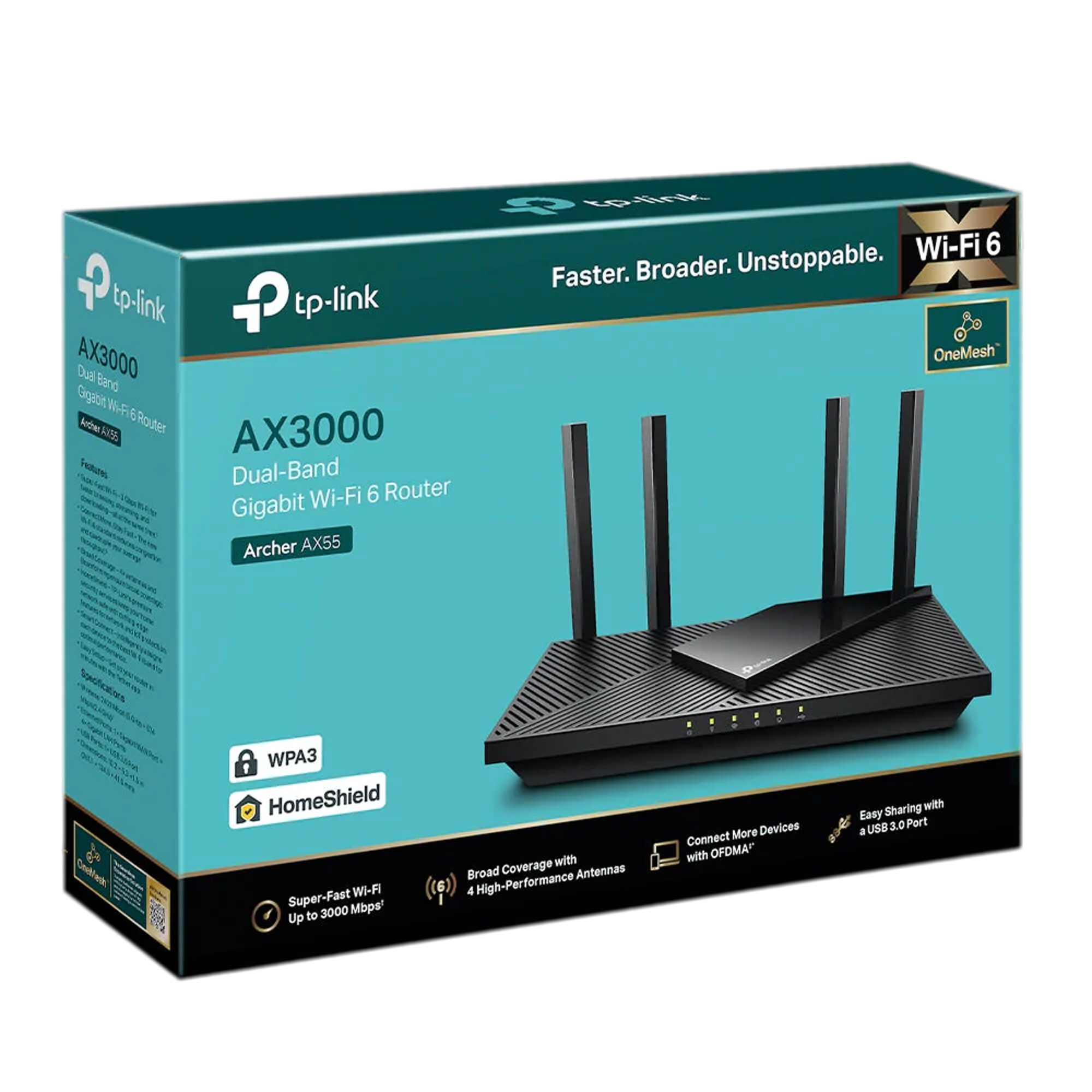 تيبي-لينك AX3000 راوتر ثنائي النطاق Archer AX55 - أفضل سعر