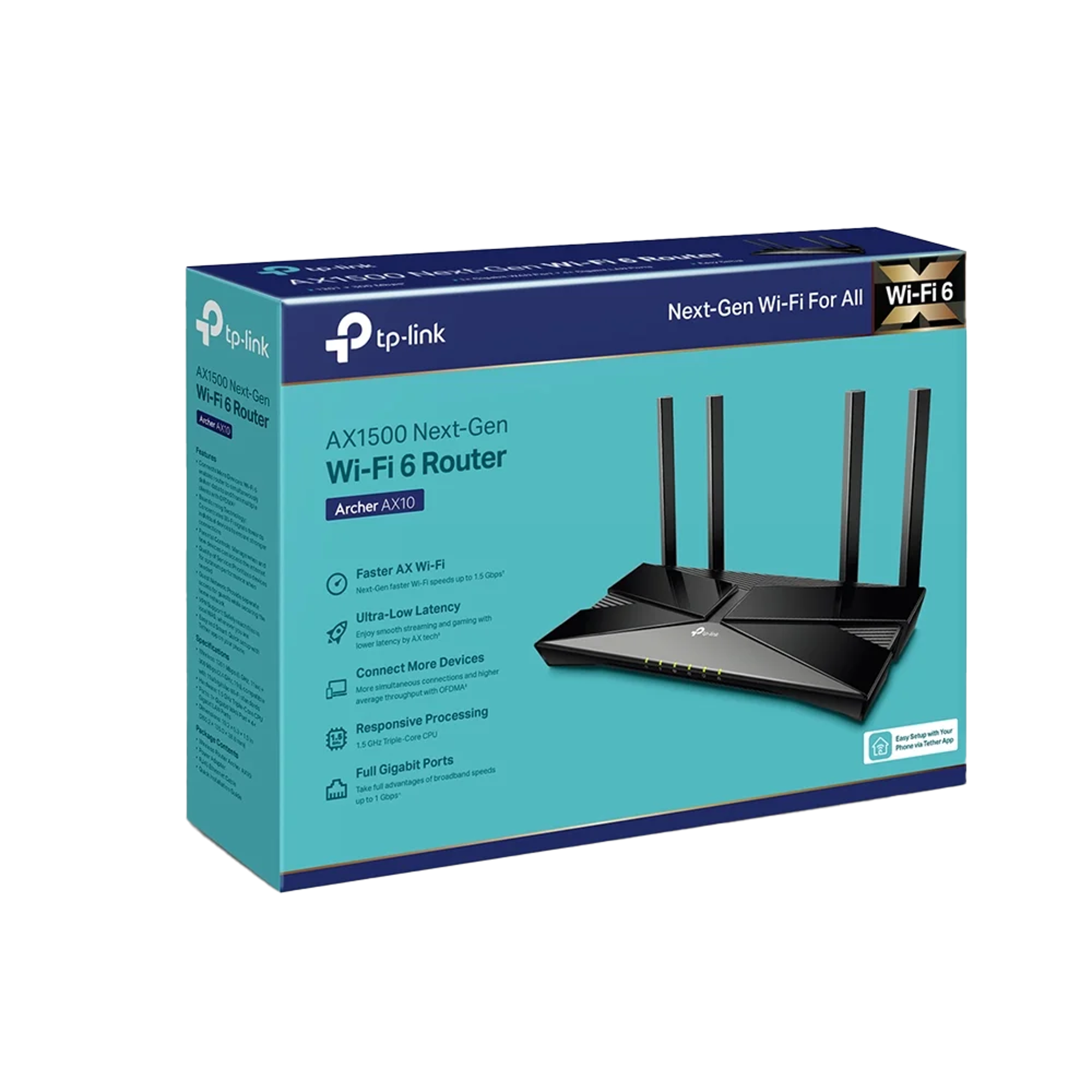 تي بي لينك AX10 | AX1500 راوتر واي فاي 6 ثنائي النطاق - أفضل سعر