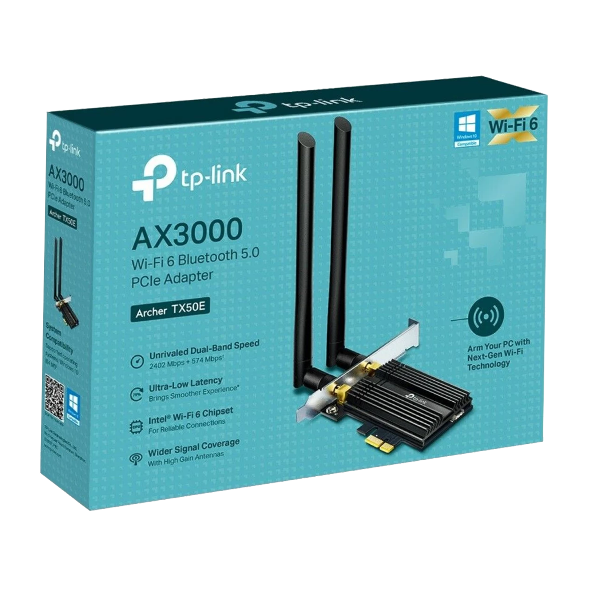 تي بي لينك AX3000  محول واي فاي 6  بلوتوث PCIe5.0 TX50E - أفضل سعر