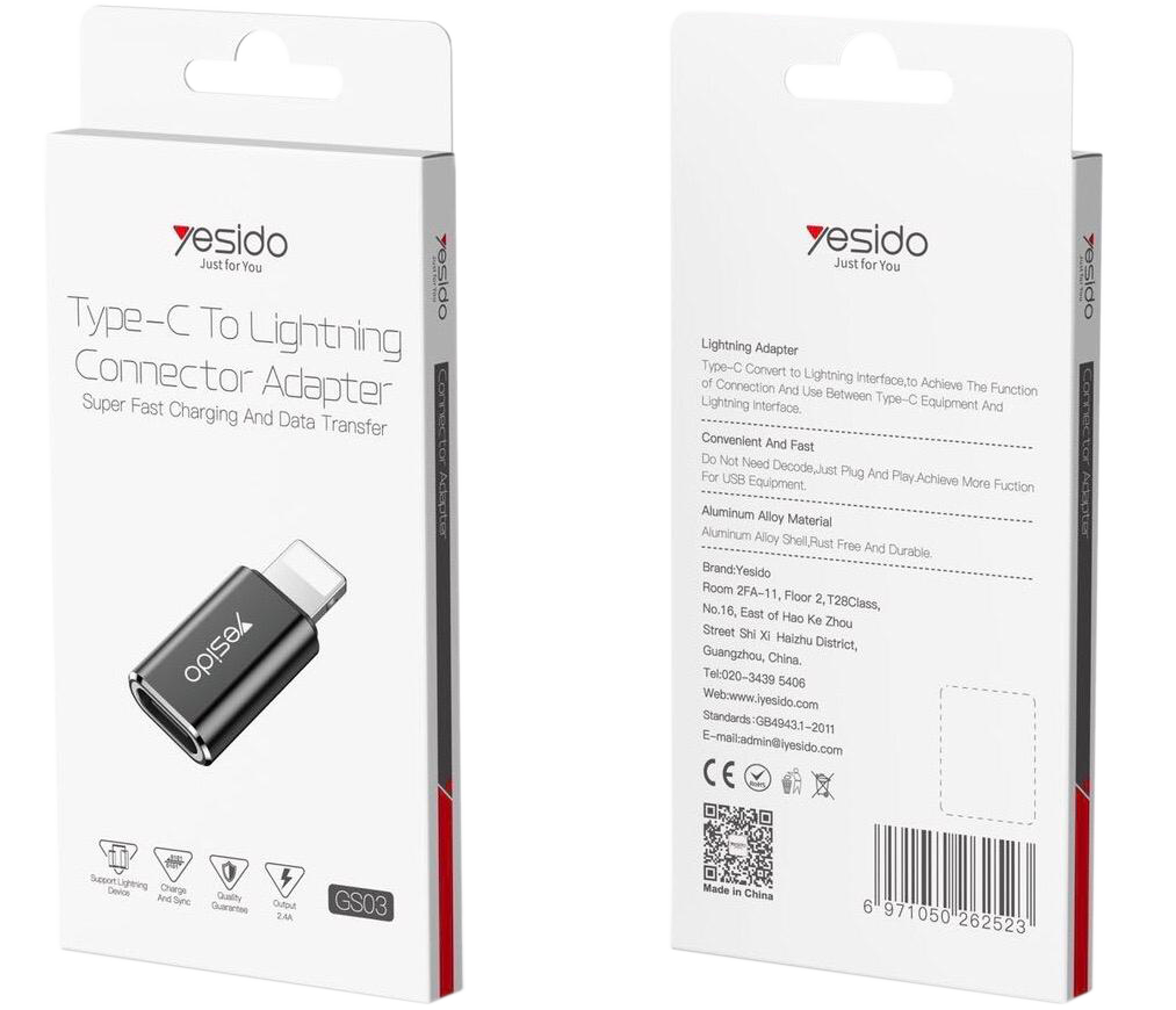 Yesido GS03 Type-C to Lightning OTG Adapter - Best Prices