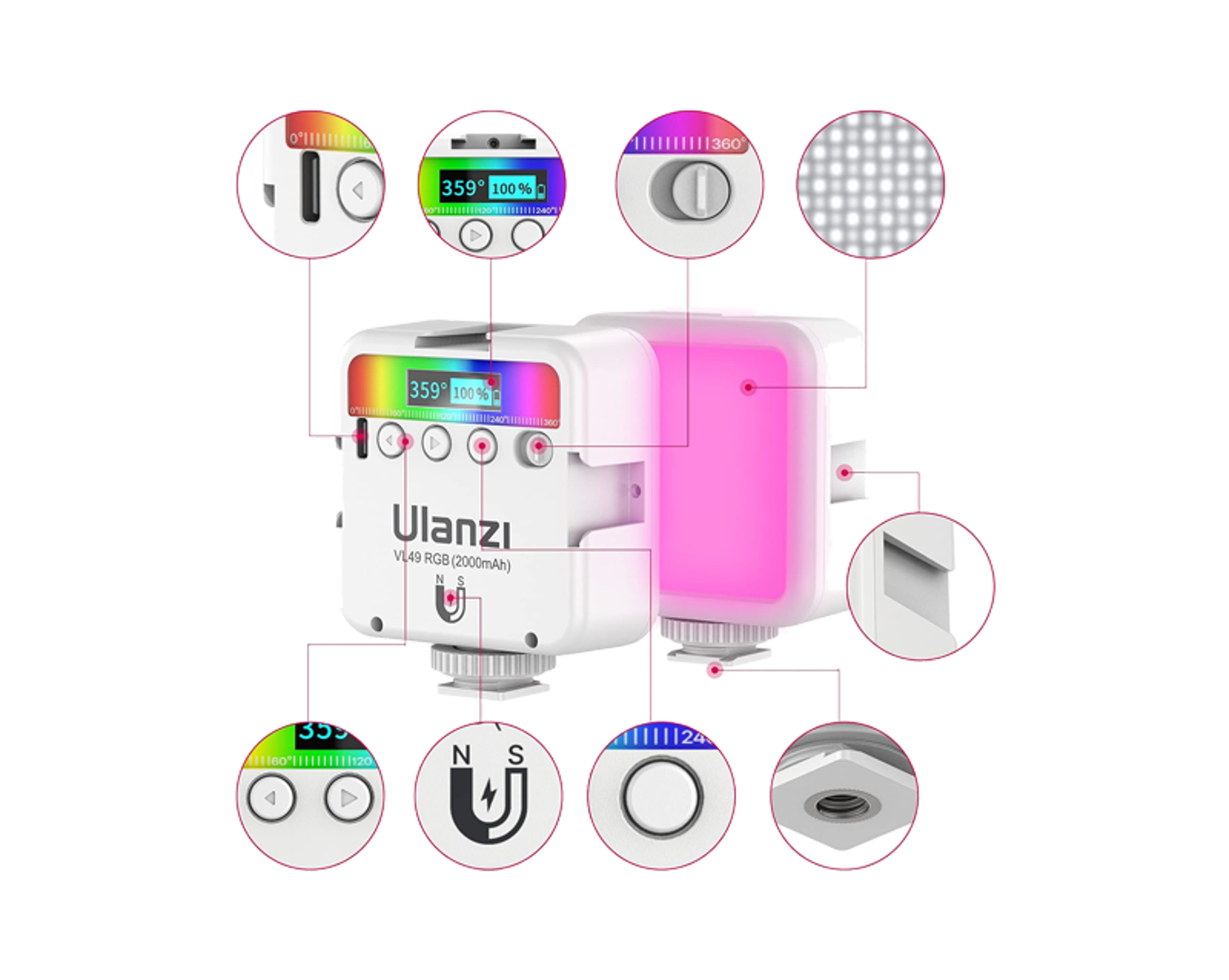 Ulanzi VL49 Rechargeable Mini RGB Light - أفضل سعر
