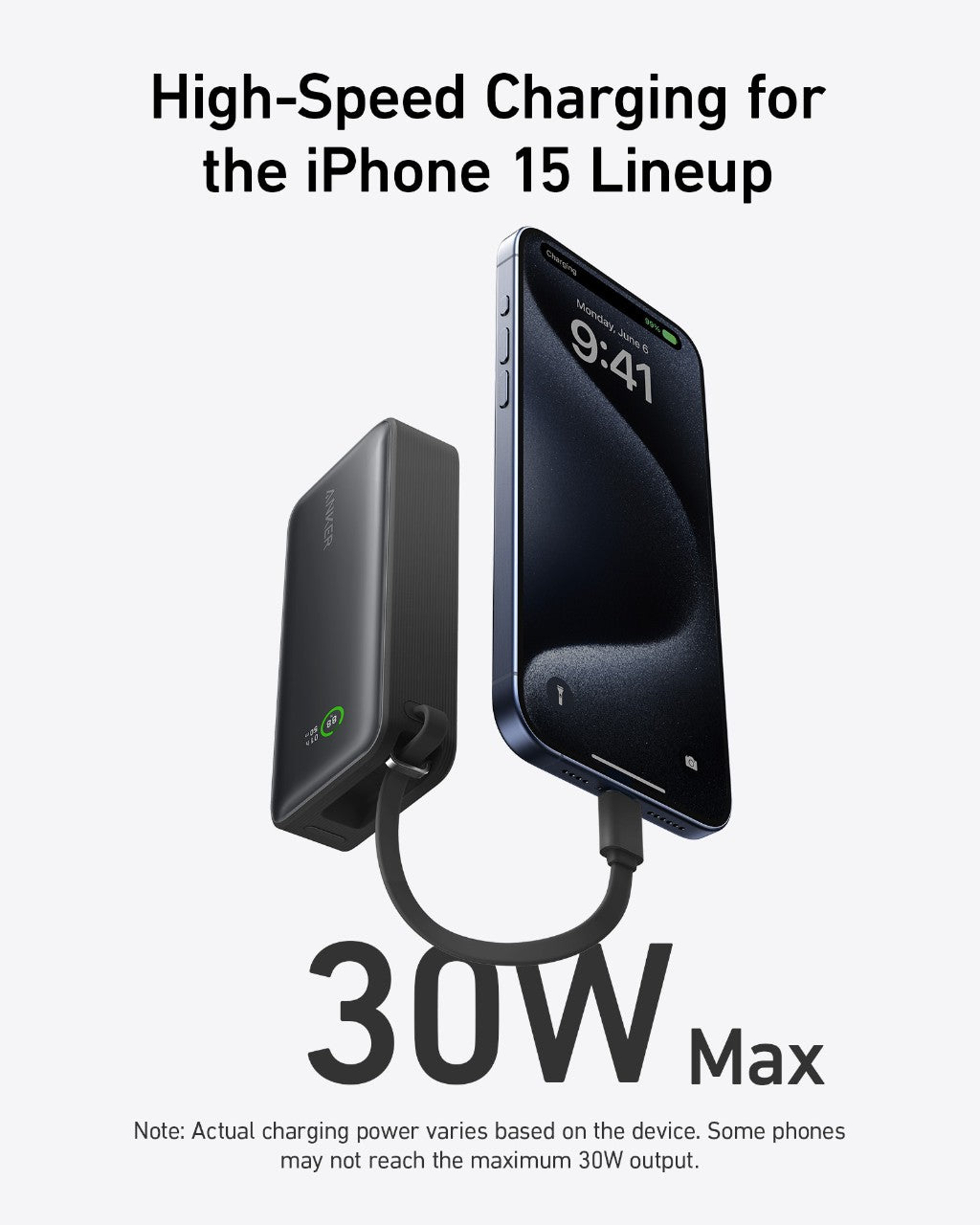Anker Nano Power Bank 30W Built-In USB-C Cable - Best Prices
