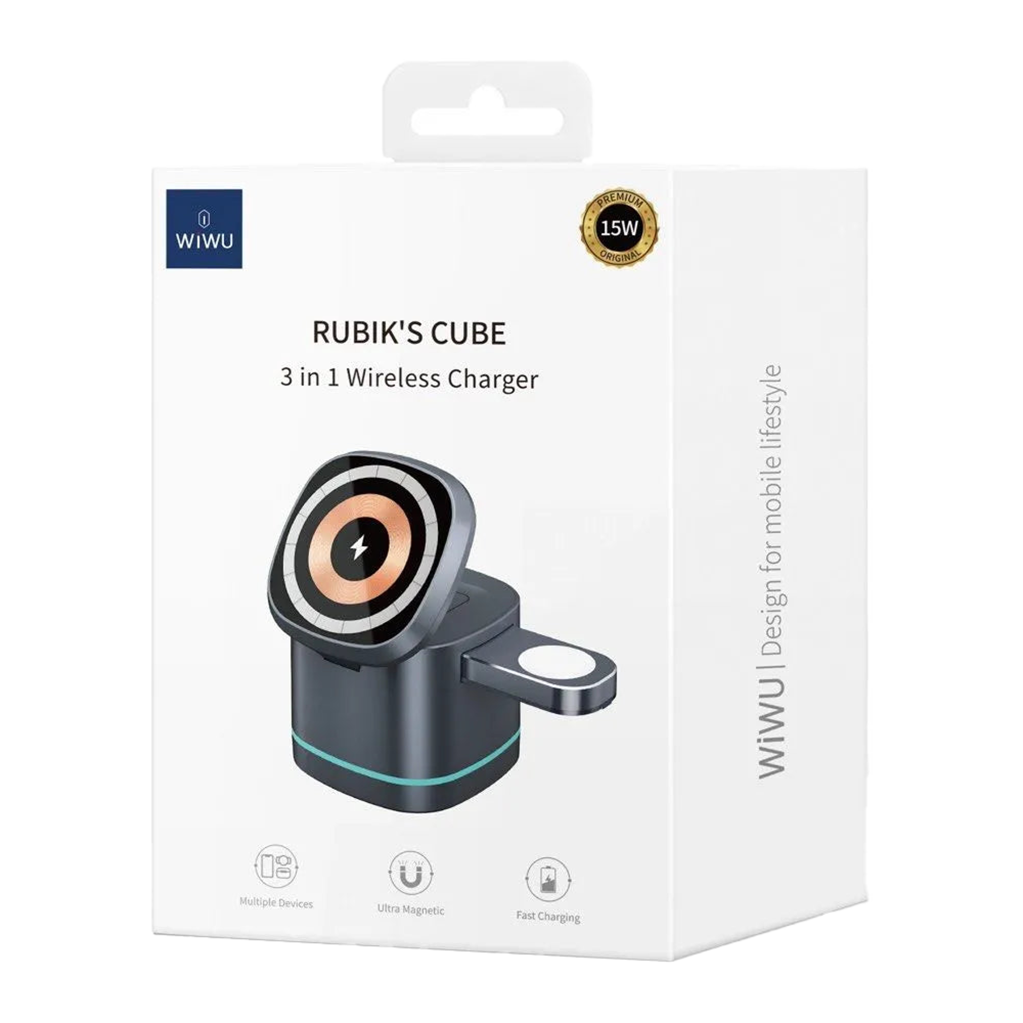 WiWU Wi-W024 Rubik's Cube 3-in-1 Wireless Charger - Best Prices