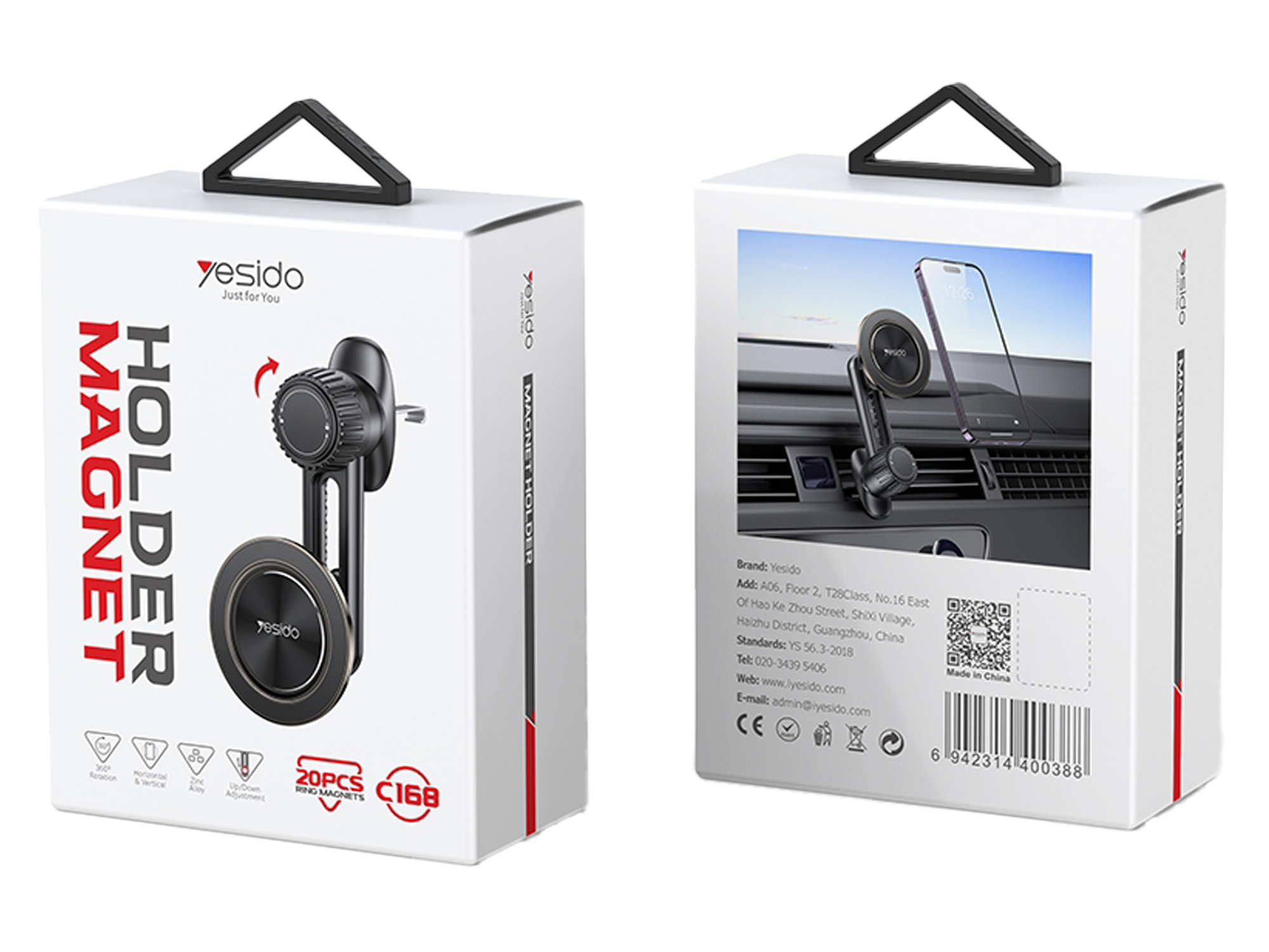 Yesido C168 Magnetic Car Air Vent Phone Holder - Best Prices