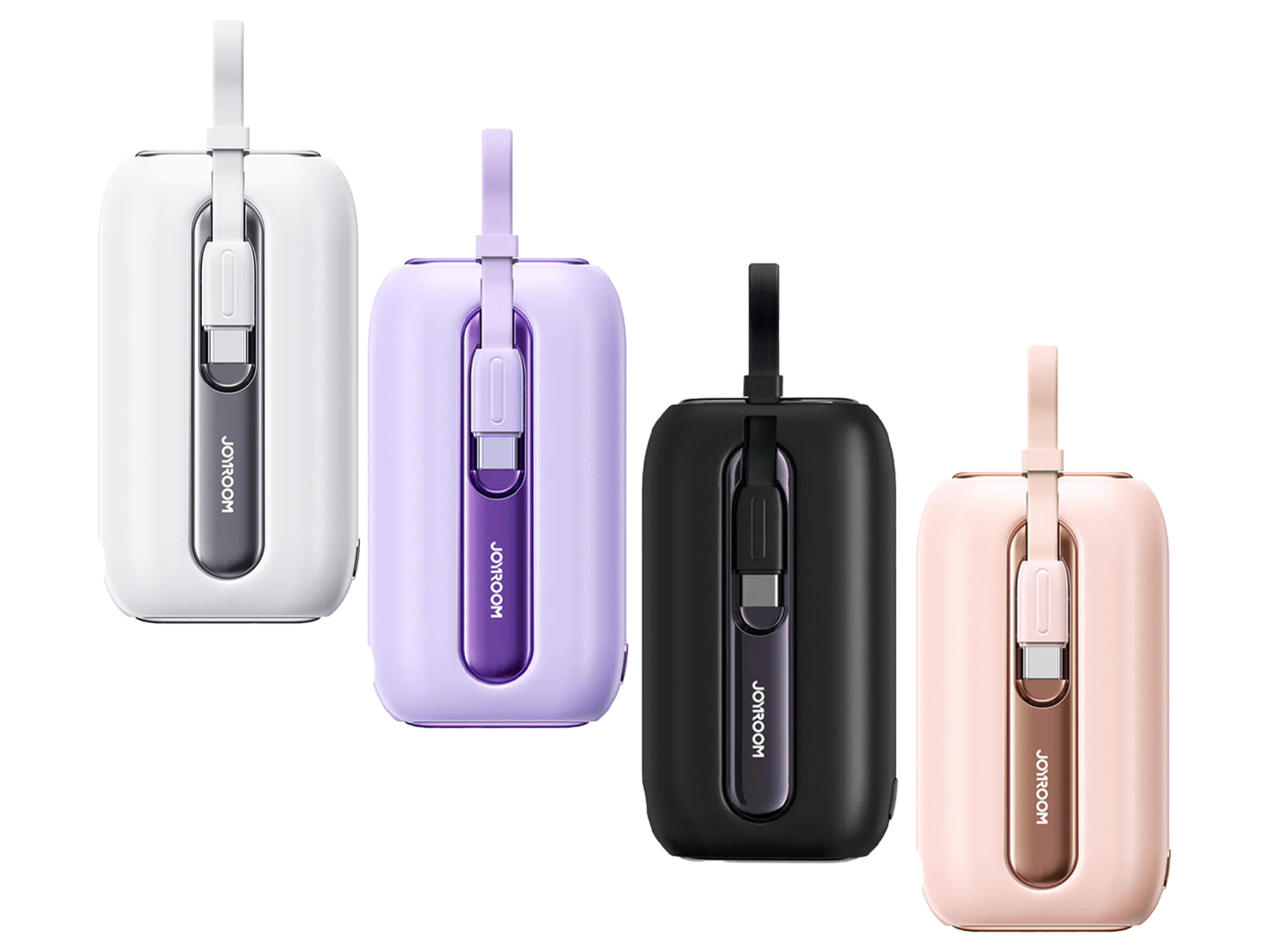 JoyRoom JR-L012 Power Bank 10,000mAh Colorful Series 22.5W with 2 Built-in Cables - Best Prices
