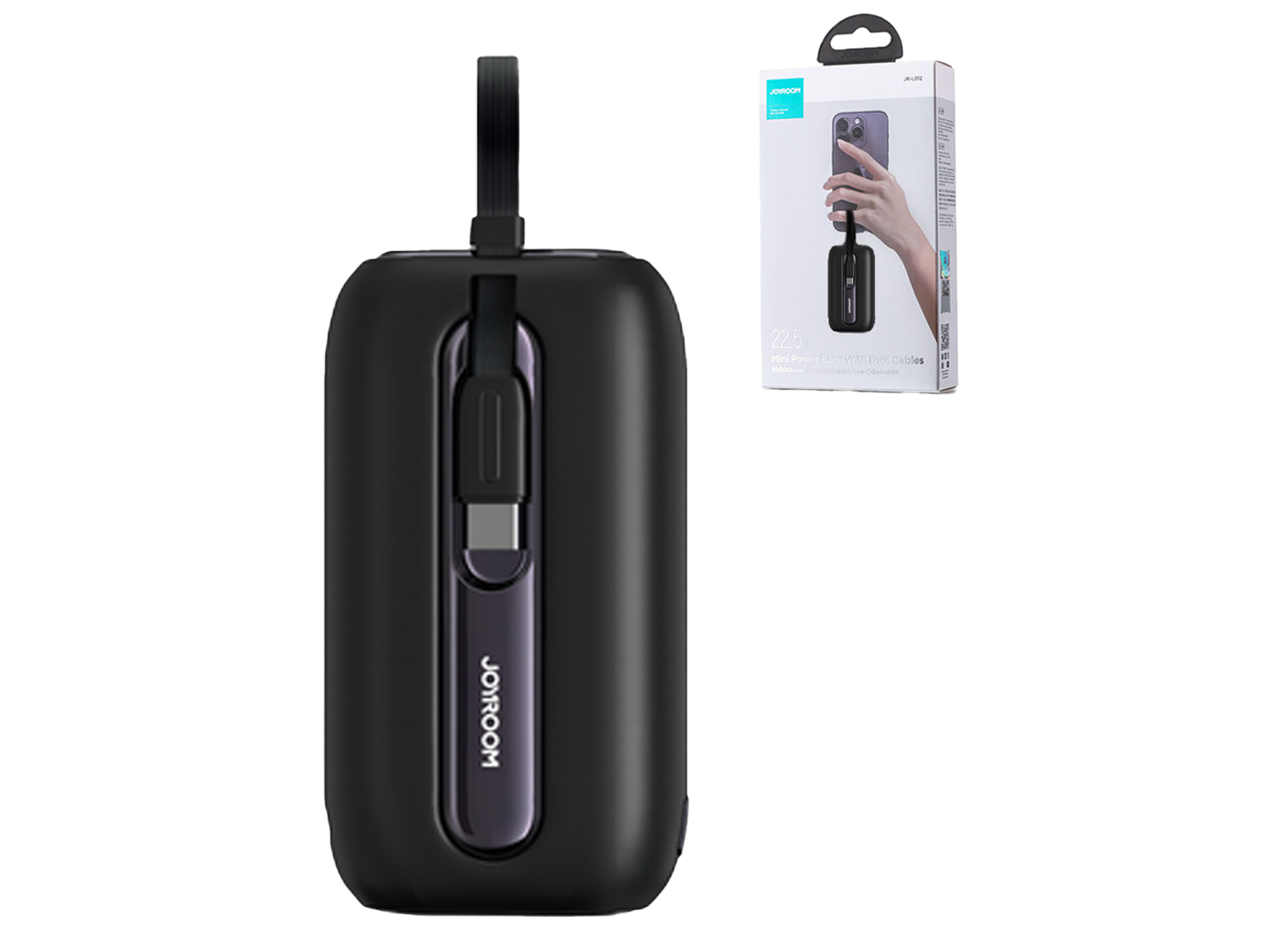 JoyRoom JR-L012 Power Bank 10,000mAh Colorful Series 22.5W with 2 Built-in Cables - Best Prices