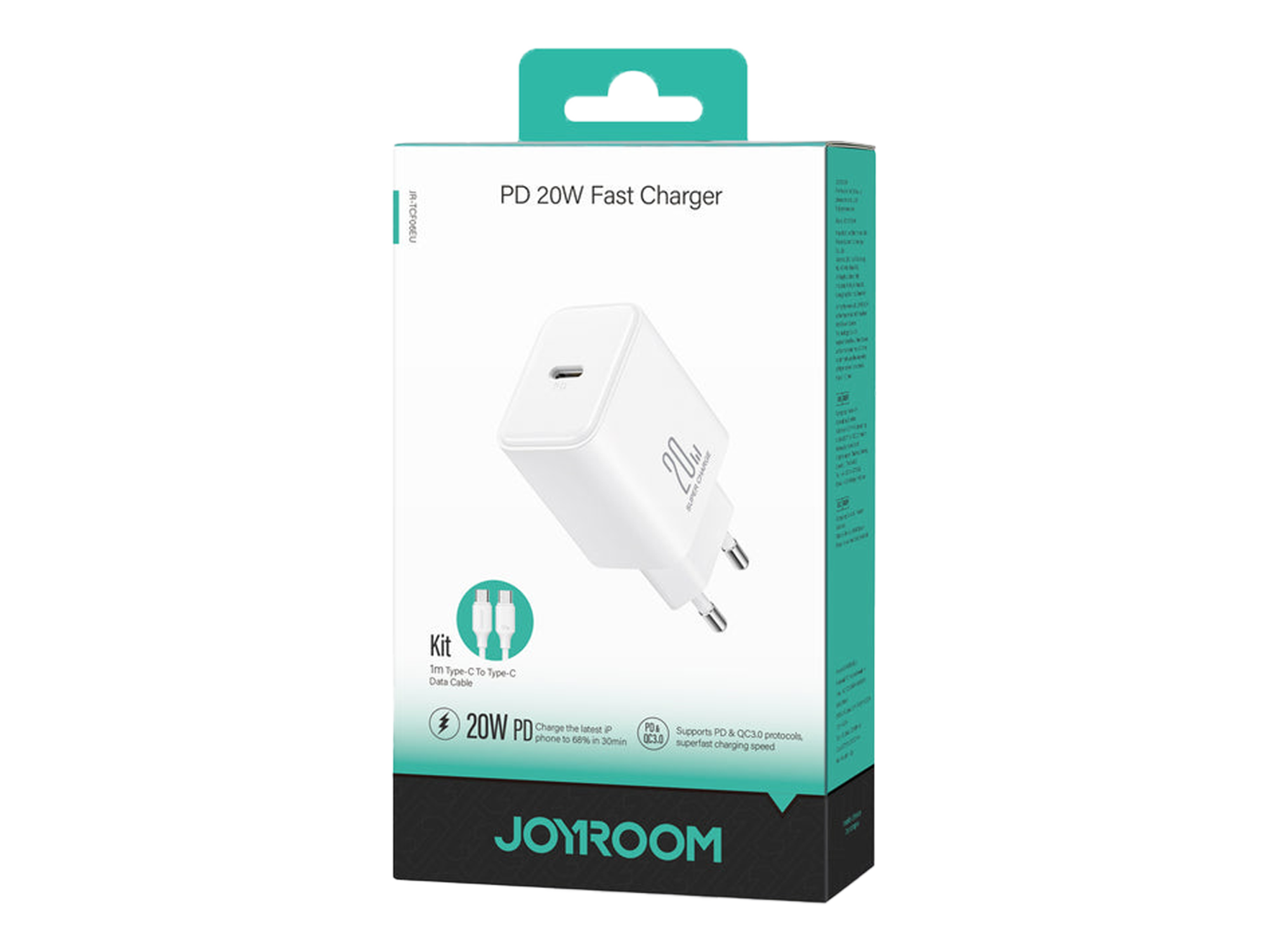 JoyRoom JR-TCF06 Flash Series PD 20W Single Port Charger with Type-C to Lightning Cable - Best Prices