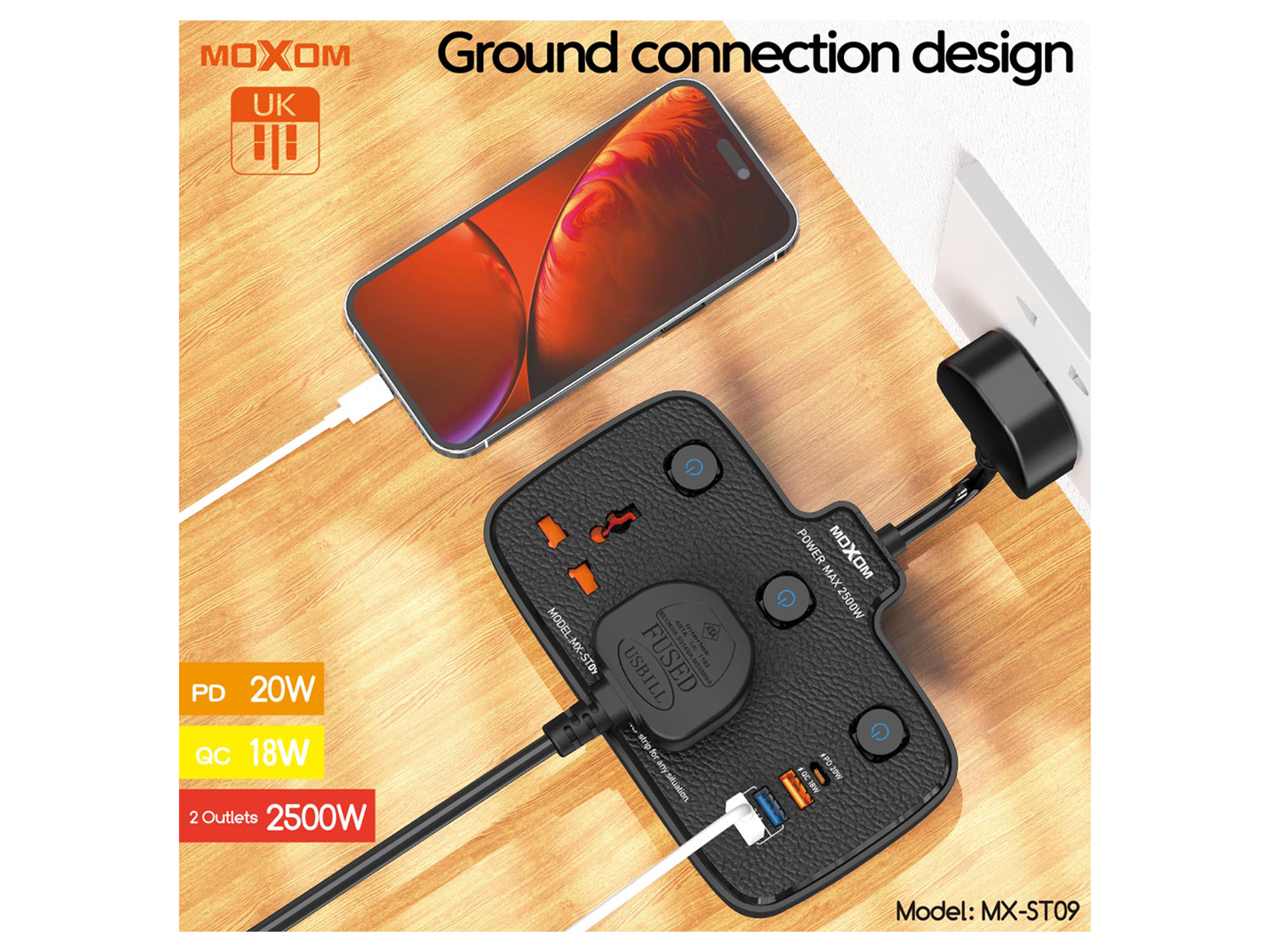 Moxom MX-ST09 Home & Travel Power Strip - Best Prices