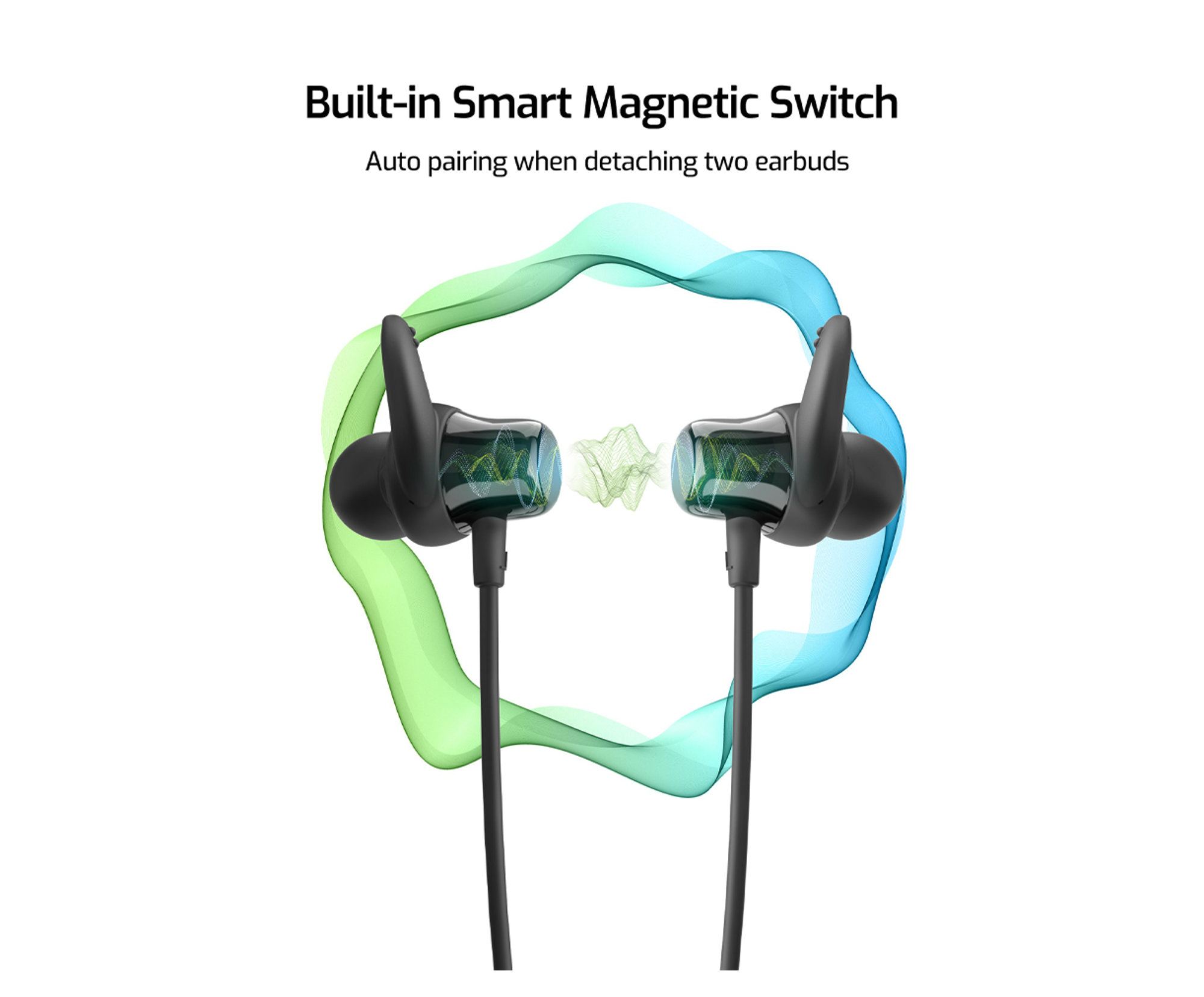 RAVPower RP-BH1003 Wireless In-Ear Neckband Sports Earphones with Hook - Best Prices