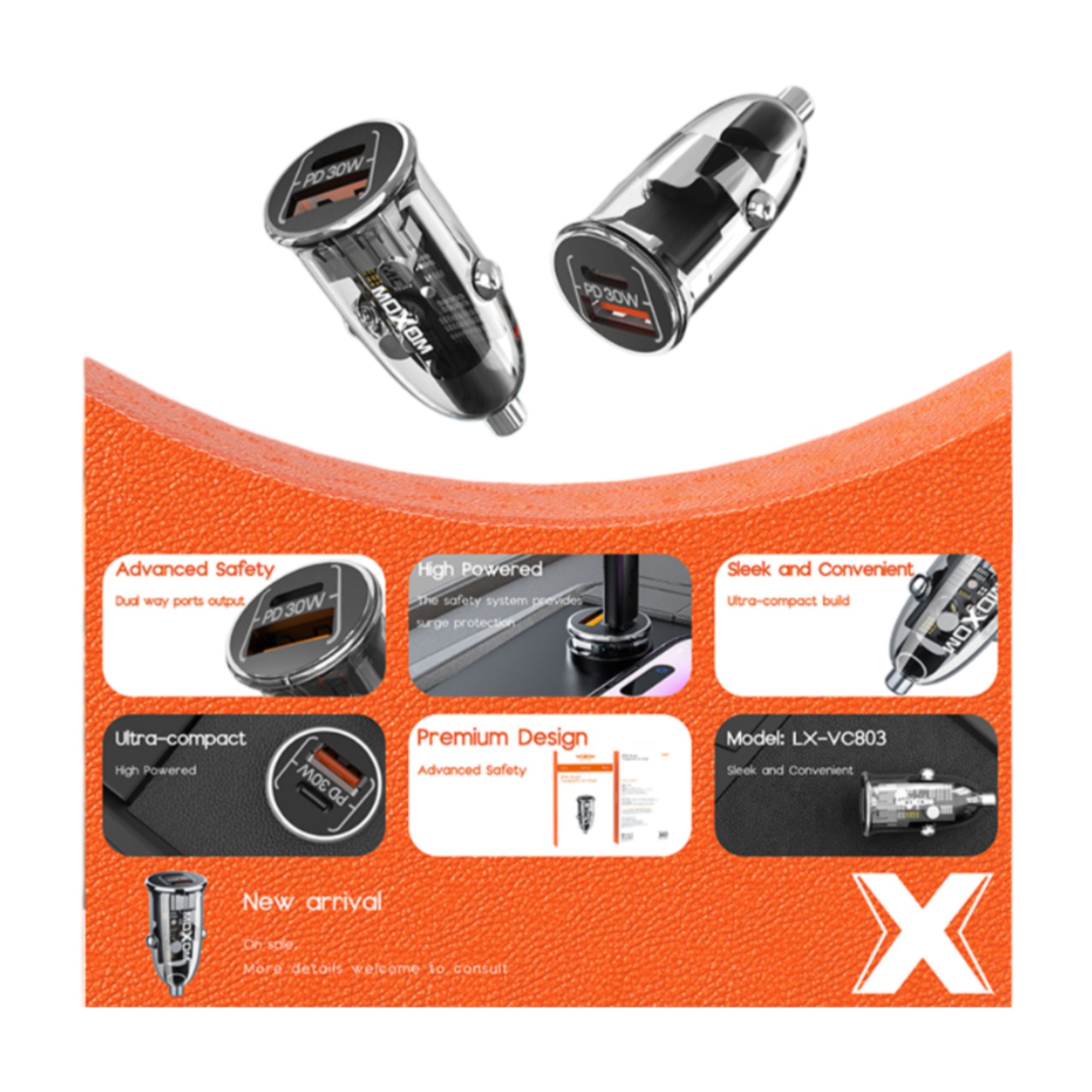 Moxom LX-VC803 Transparent Car Charger - Best Prices