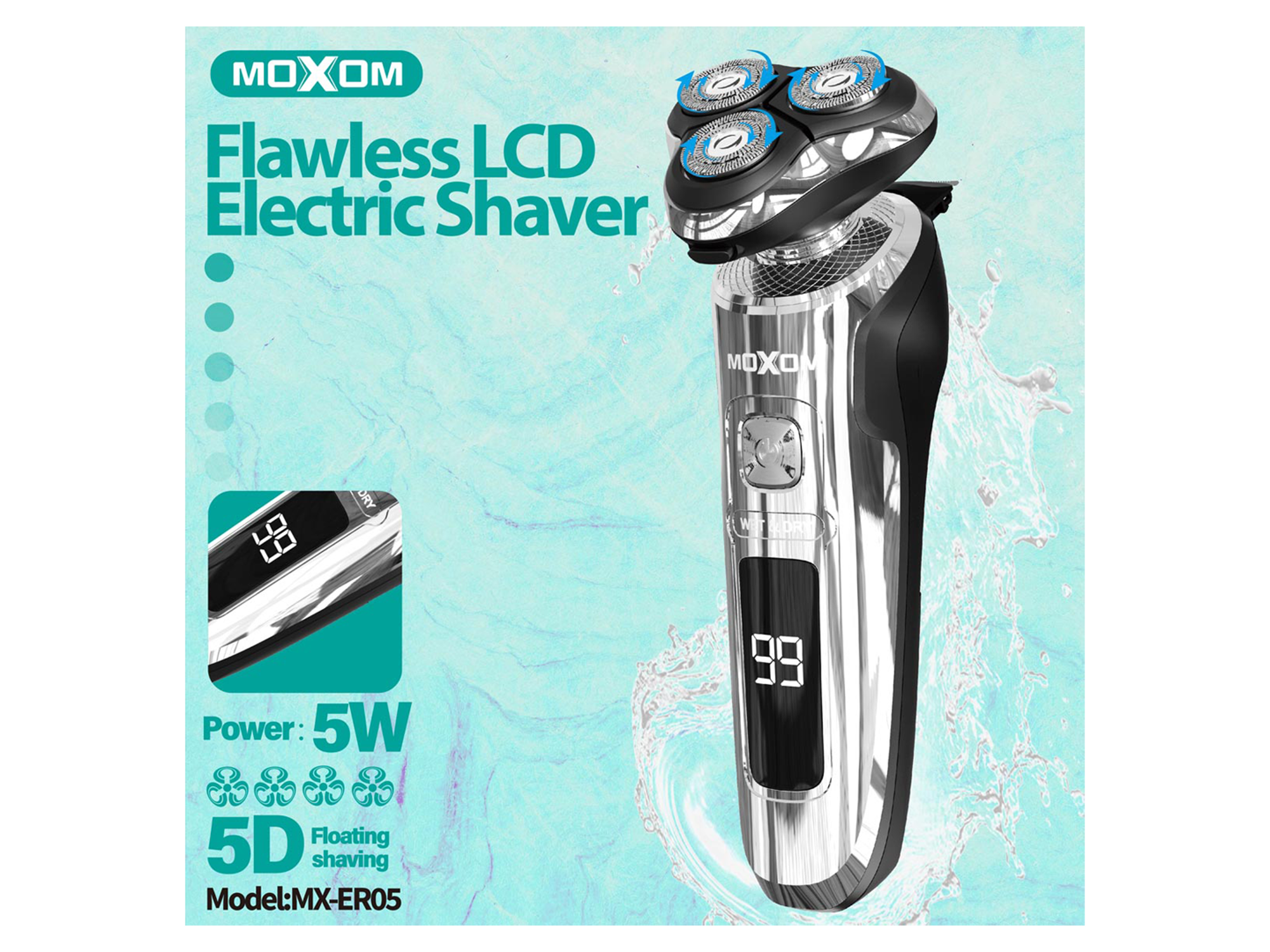 Moxom  MX-ER05 Flawless LCD Electric Shaver - Best Prices