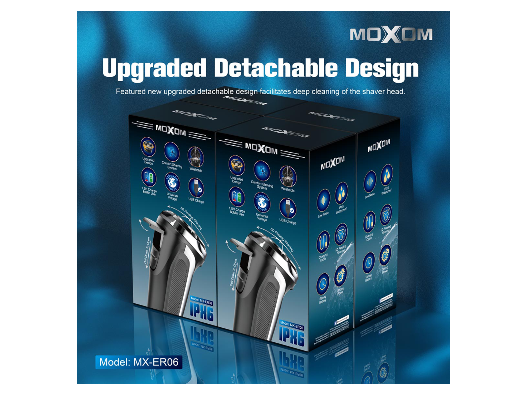 Moxom MX-ER06 Refinement LCD Electric Shaver - Best Prices