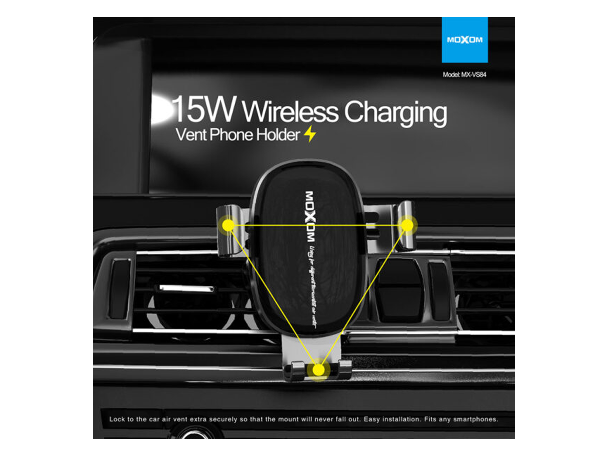 Moxom MX-VS84 Car Phone Holder Charger 15W - Best Prices