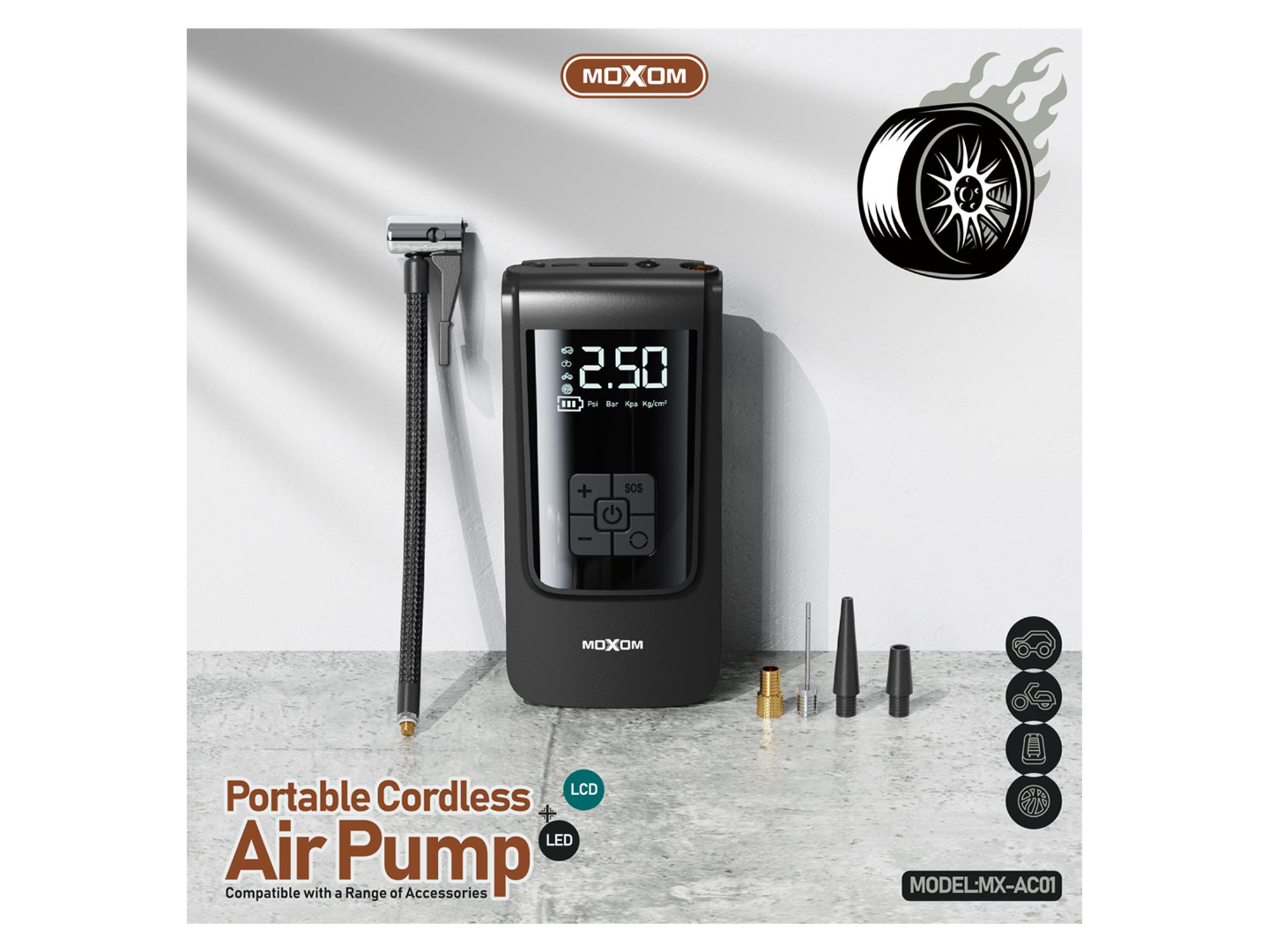 موكسم MX-AC01 مضخة هواء وباور بانك - أفضل سعر