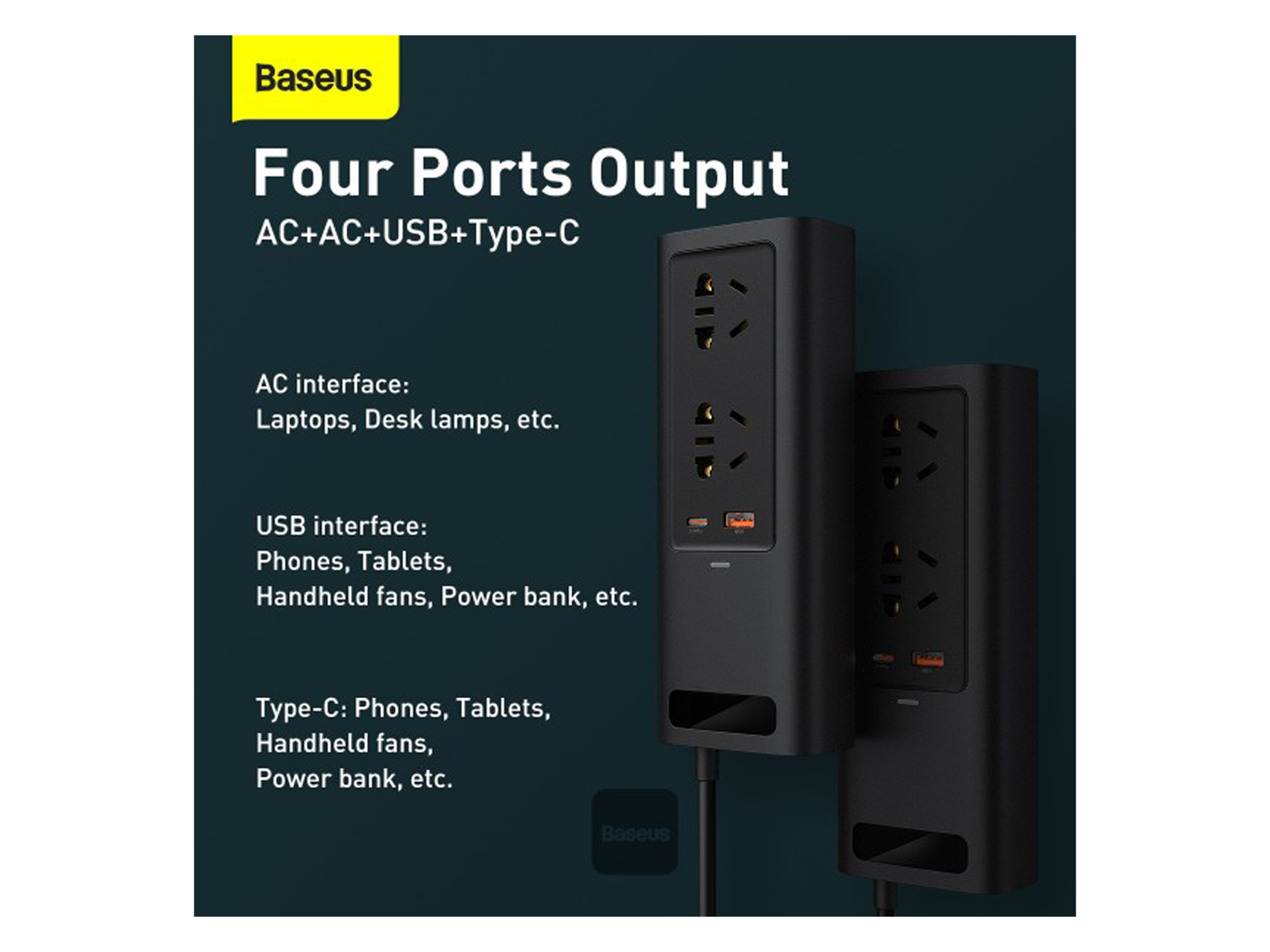 Baseus In-car Inverter 150W (220V CN/EU)-Baseus In-car Inverter 150W (220V CN/EU)-null