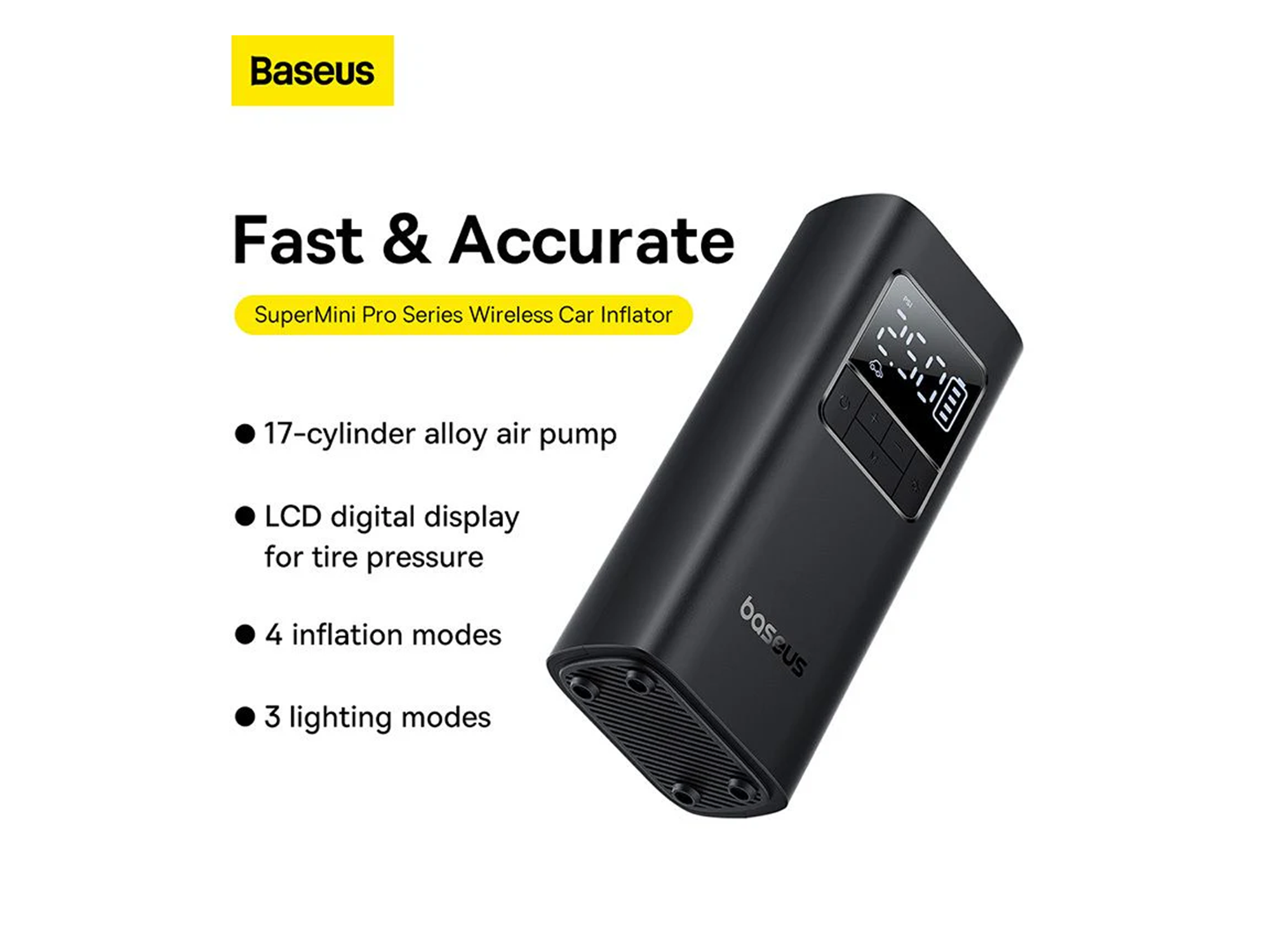 Baseus SuperMini Pro Series Wireless Car Inflator-Baseus SuperMini Pro Series Wireless Car Inflator-null