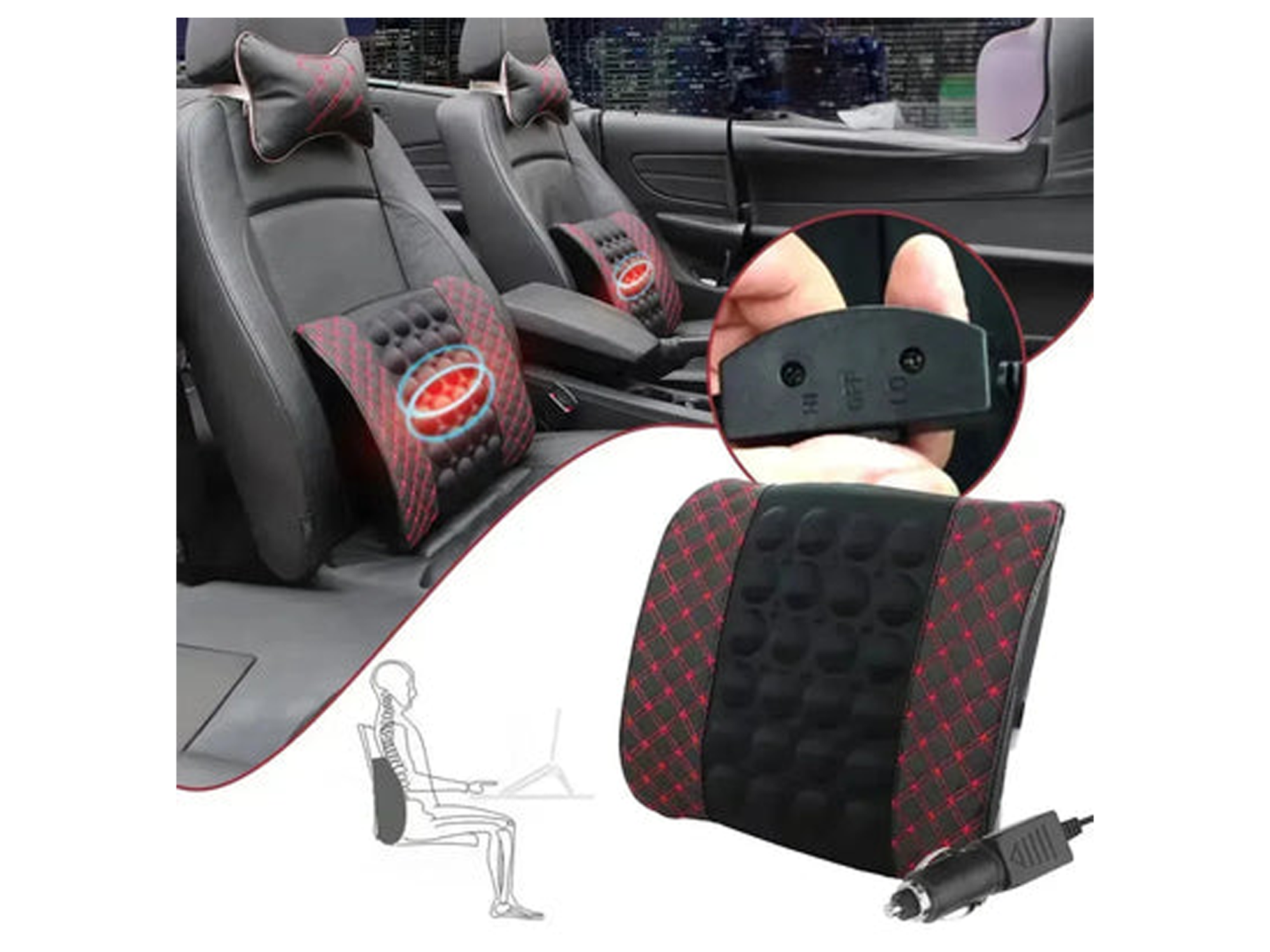 Electric Lower Back Massage Cushion - Best Prices