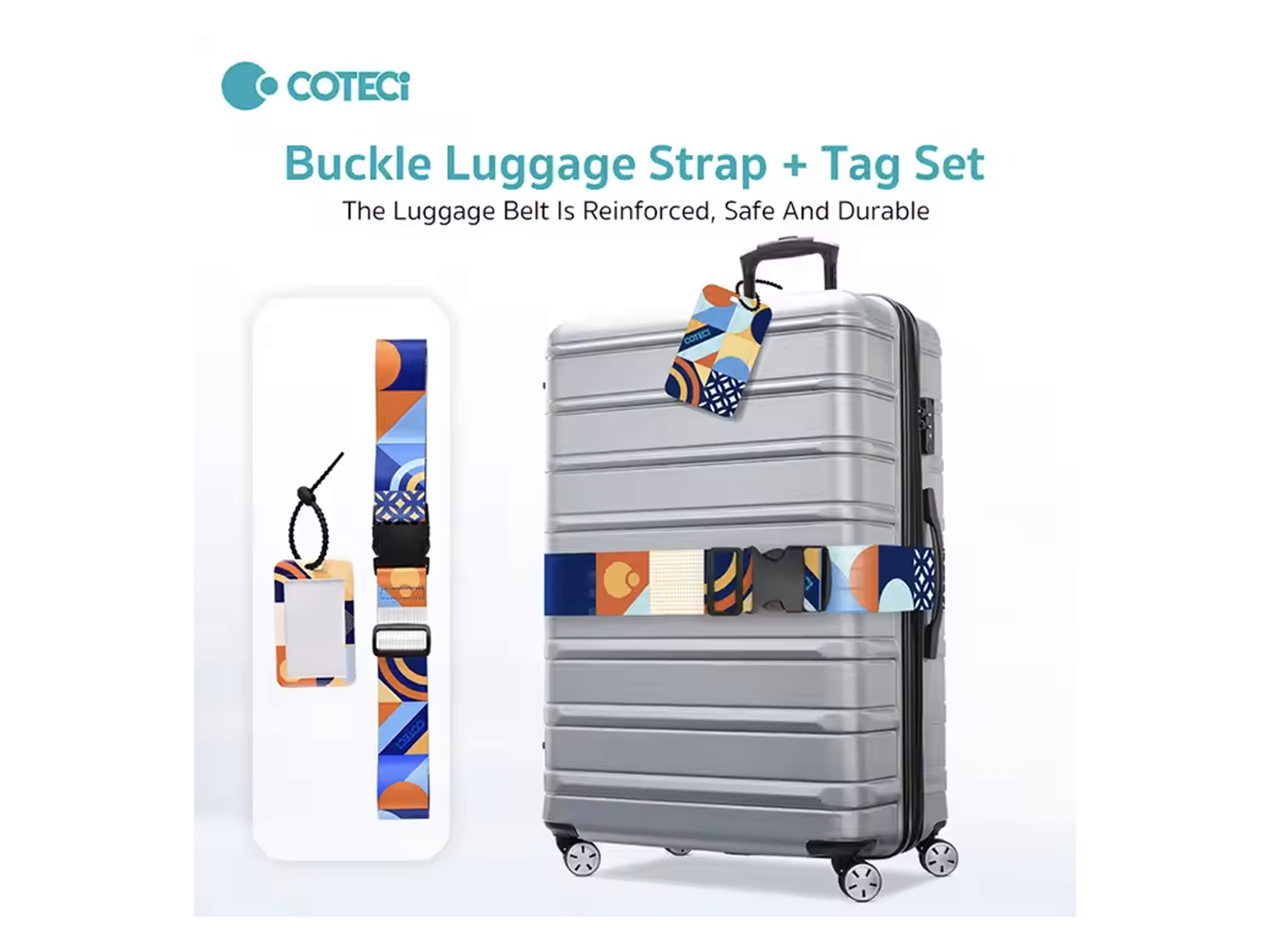 COTECi OT-006 Buckle Luggage Strap + Tag Set - Best Prices