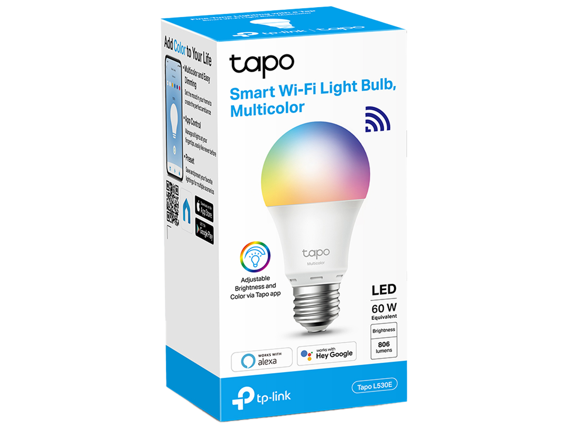 Tp-Link L530 Smart WiFi Light Bulb MultiColor - Best Prices