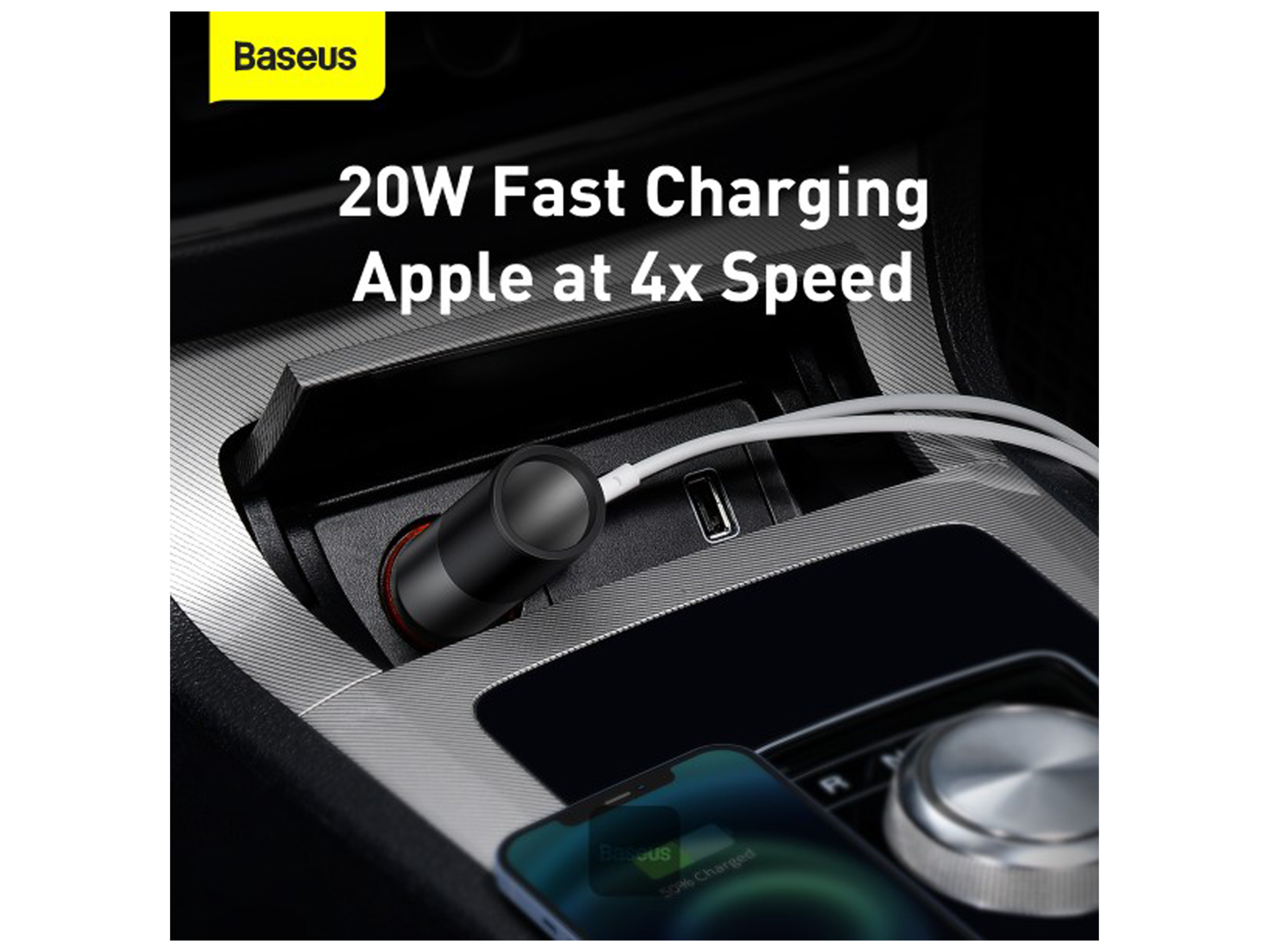 Baseus Share Together Fast Charge Car Charger with Cigarette Lighter Expansion Port U+C 120W - Best Prices