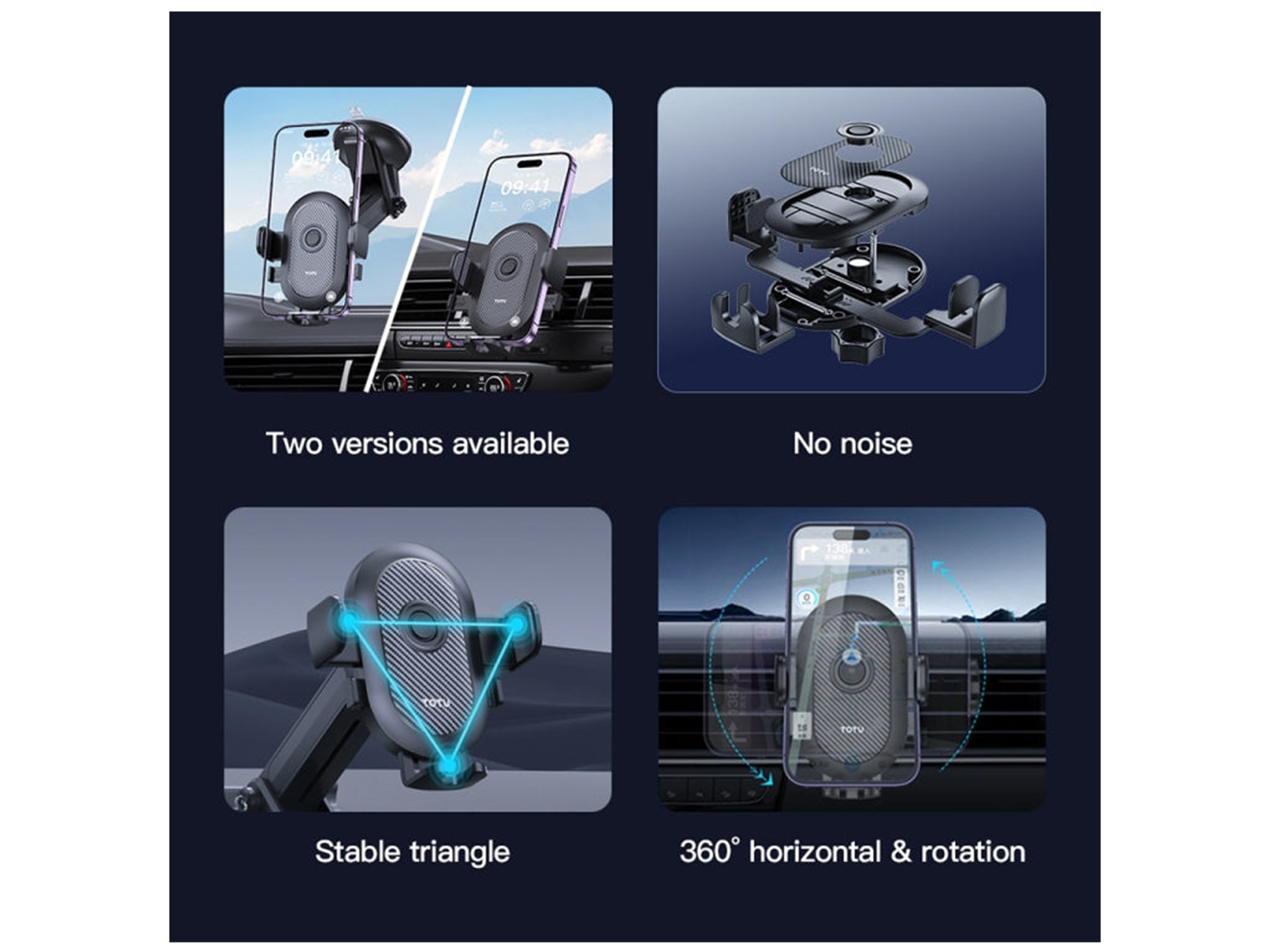 TOTU CH-3 Series حامل سيارة المزود بقفل بلمسة واحدة - أفضل سعر