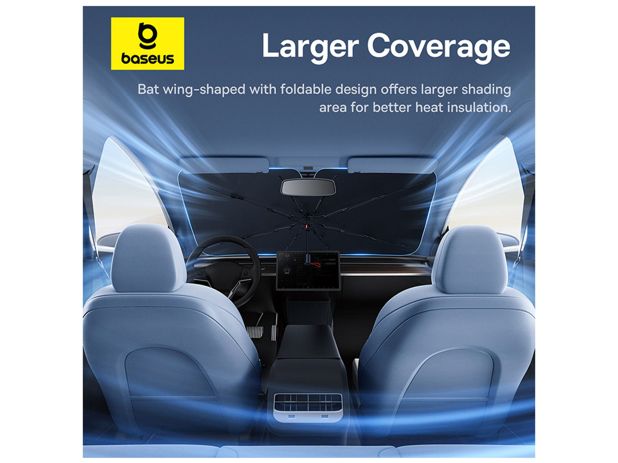 Baseus CoolRide Series Windshield Sunshade Umbrella - Best Prices