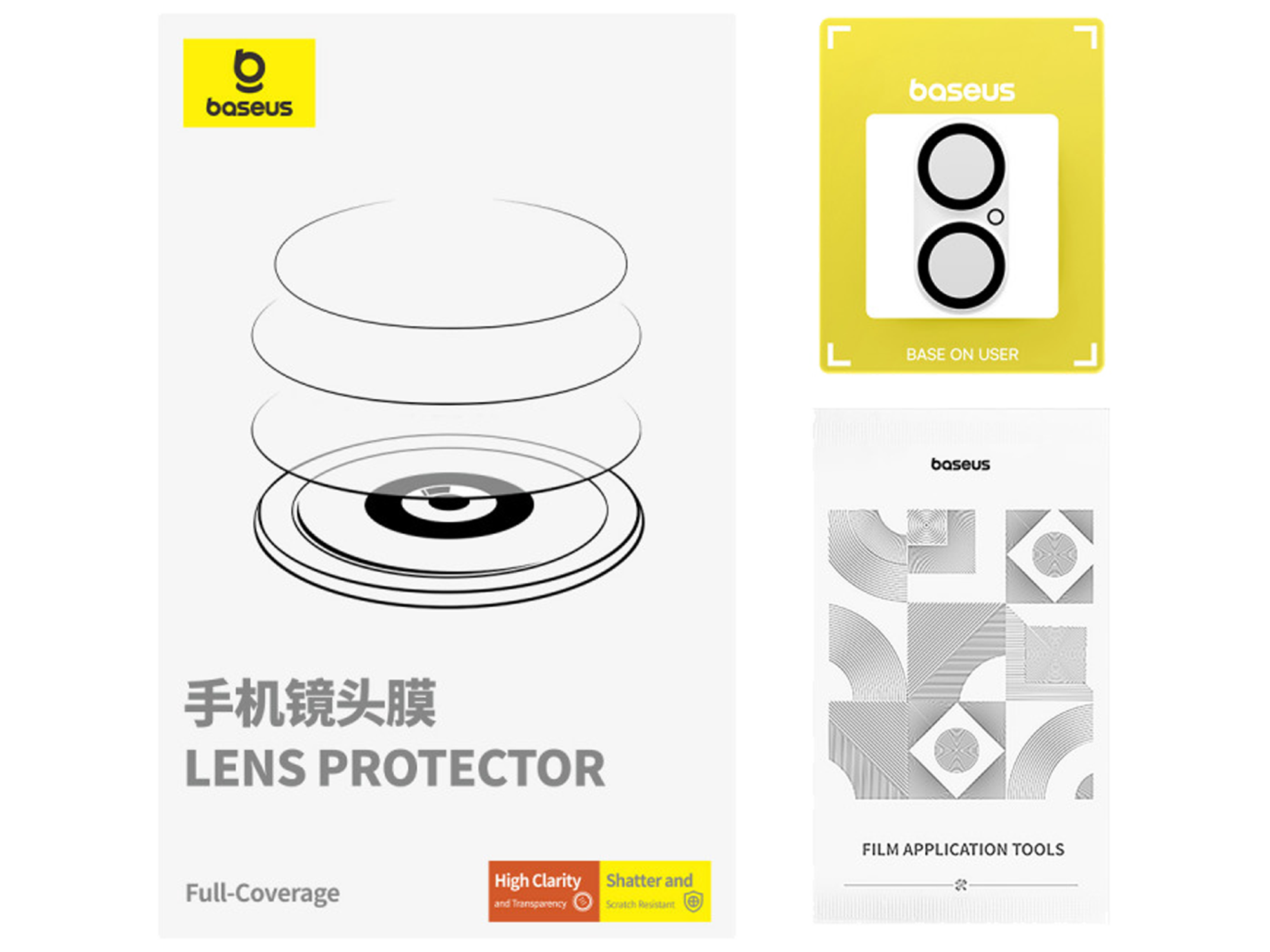 Baseus Crystal Series Lens Protector, Ip 16 & 16 Plus, Transparent - Best Prices