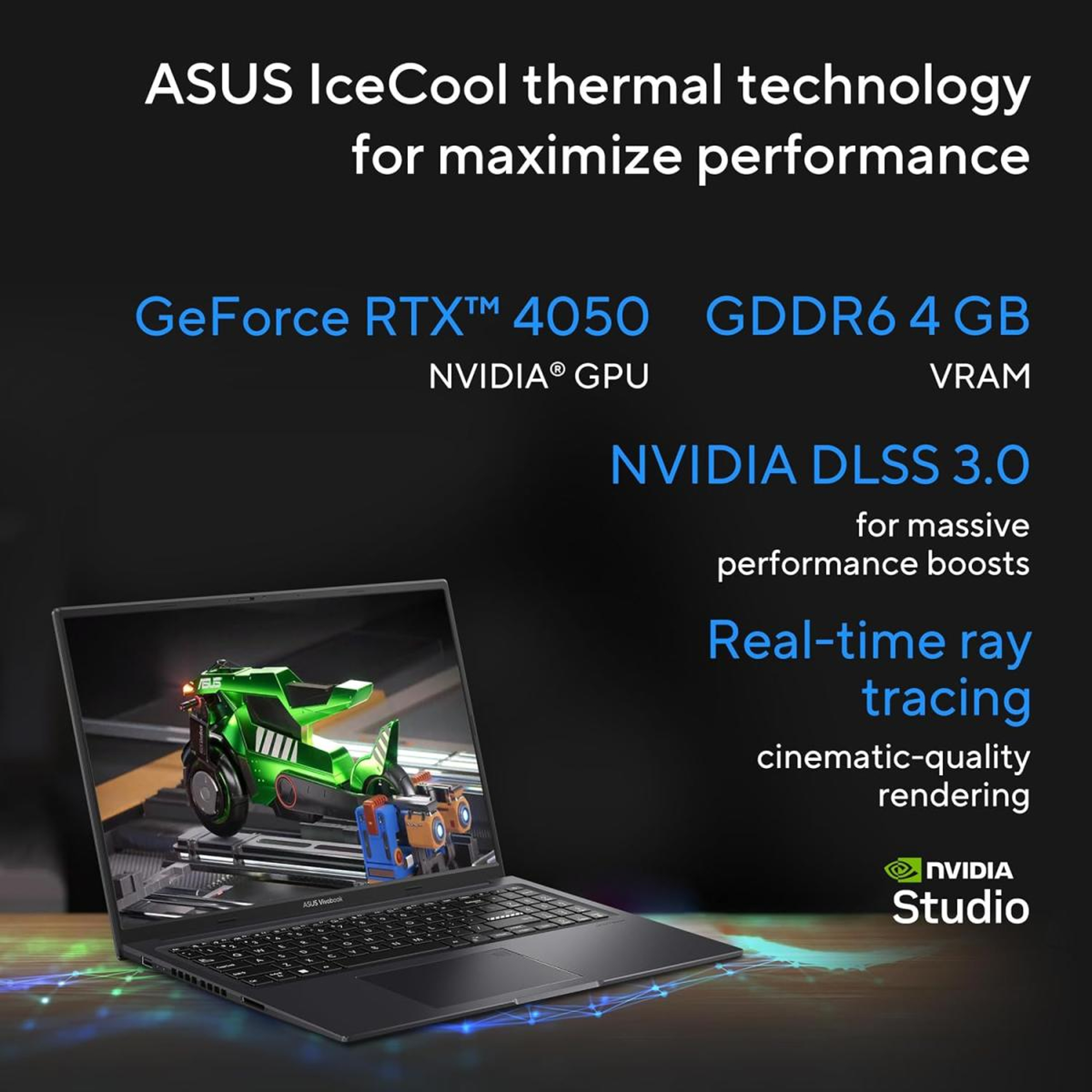 ASUS Vivobook 16X Creator Series Intel Core™ i9-13900H Processor NVIDIA GeForce RTX 4050 6GB GDDR6 16.0" IPS 2.5K 144Hz Refresh Rate - Best Prices