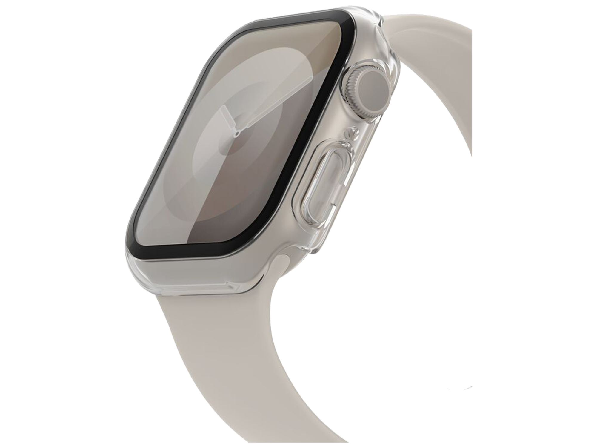 بيلكن ScreenForce شاشة حماية من الزجاج المقوى المقاوم للميكروبات بزاوية 360 درجة لساعة Apple Watch Series 9/8/7/6/5/4/SE - أفضل سعر