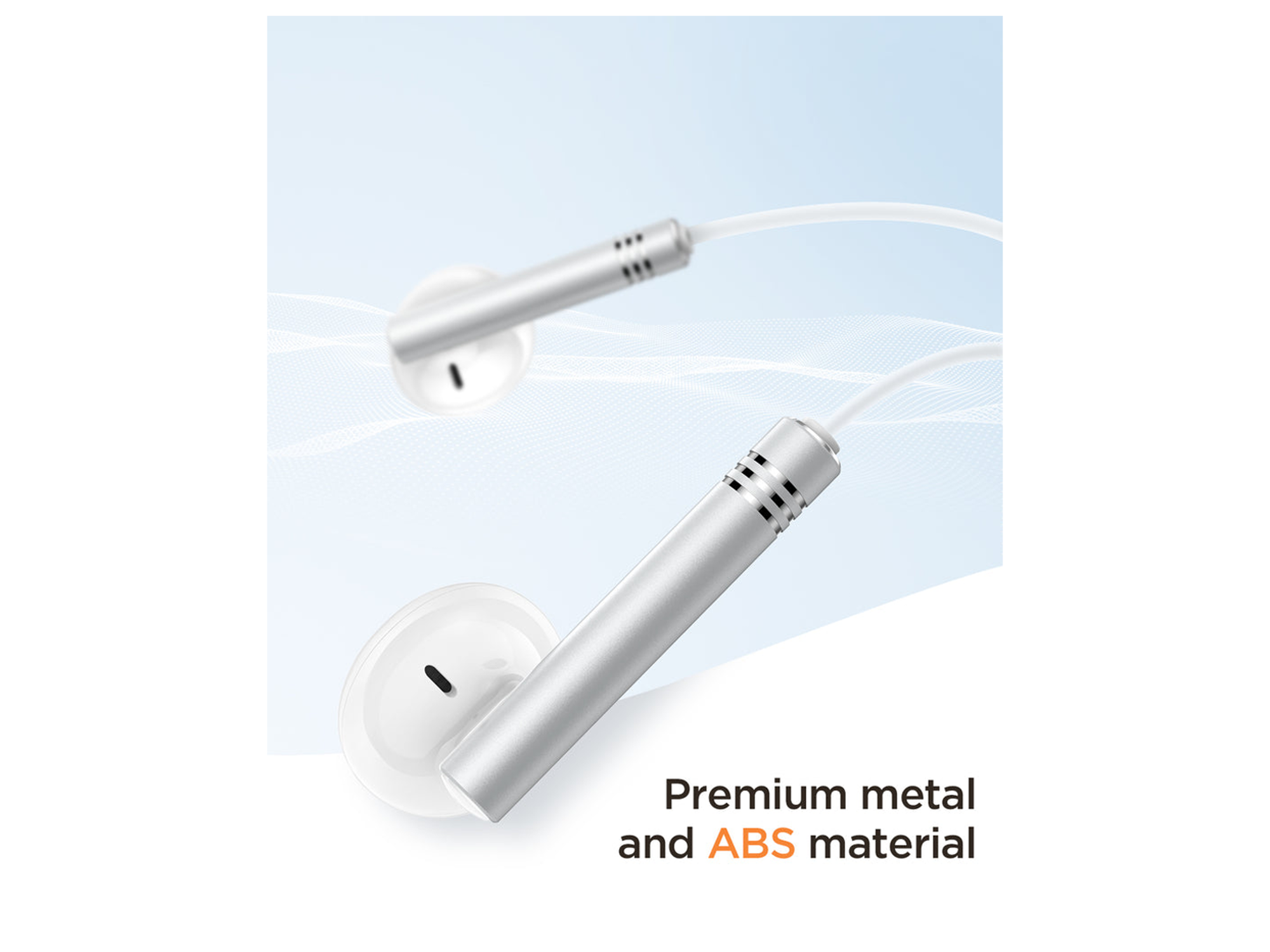 JoyRoom JR-EW06 Wired Series Half In-Ear Metal Wired Earbuds - Best Prices
