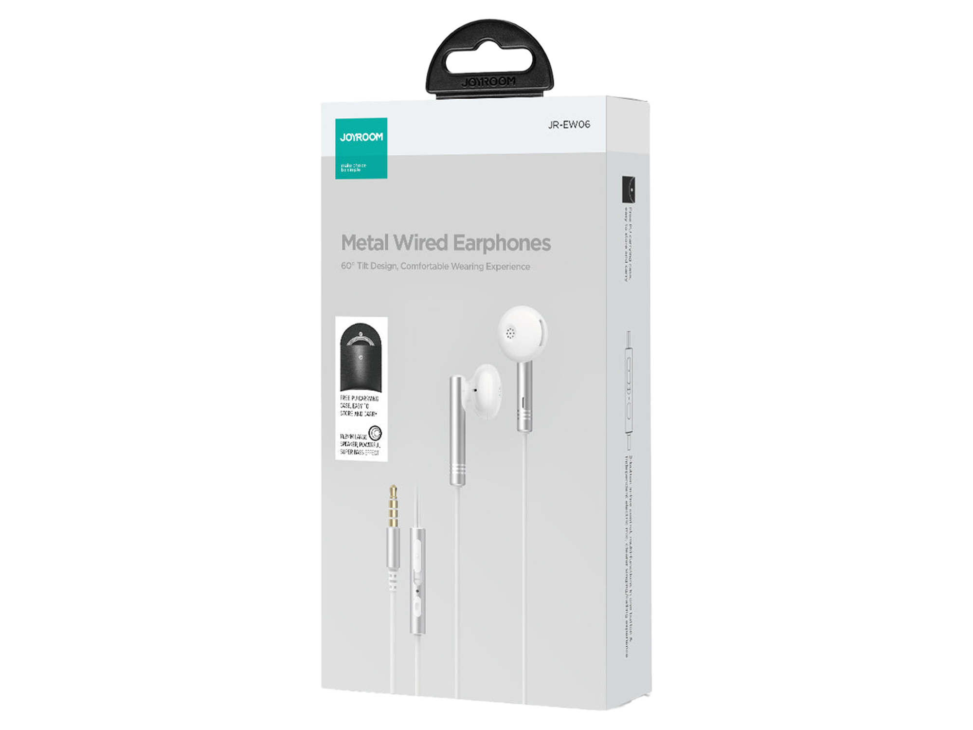 JoyRoom JR-EW06 Wired Series Half In-Ear Metal Wired Earbuds - Best Prices