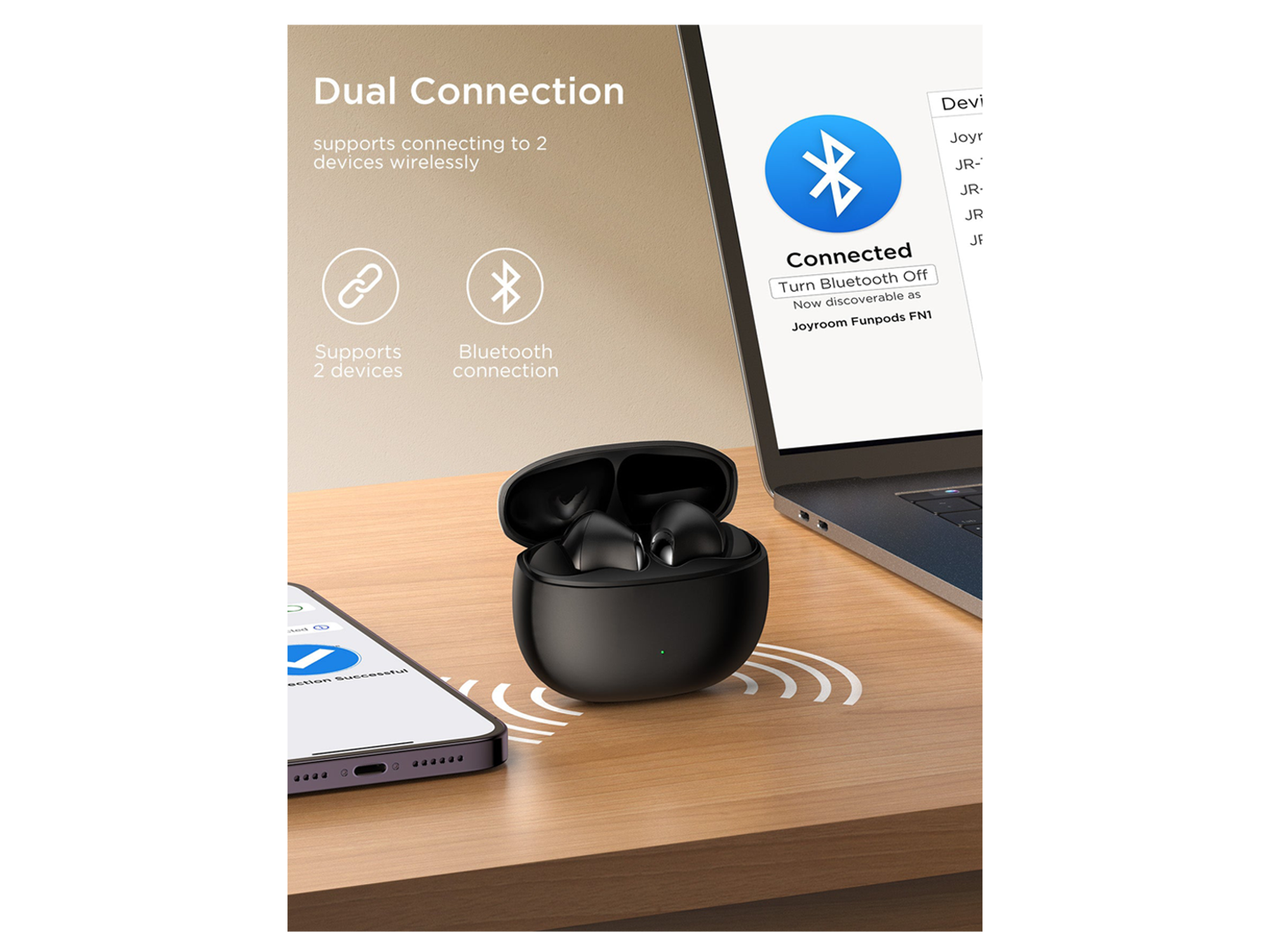 JoyRoom JR-FN1 True Wireless ANC +ENC Earbuds - Best Prices