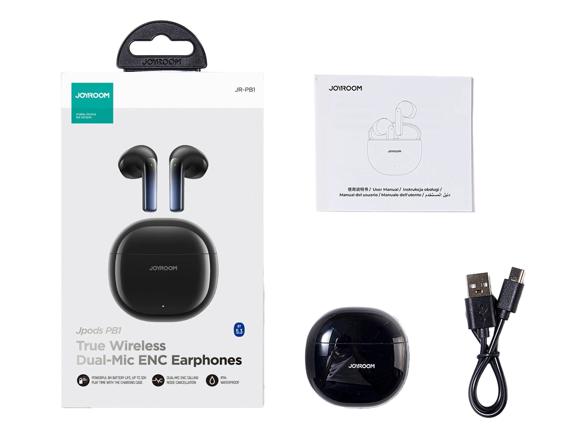 JoyRoom JR-PB1 True Wireless Dual-Mic ENC Earphones - Best Prices